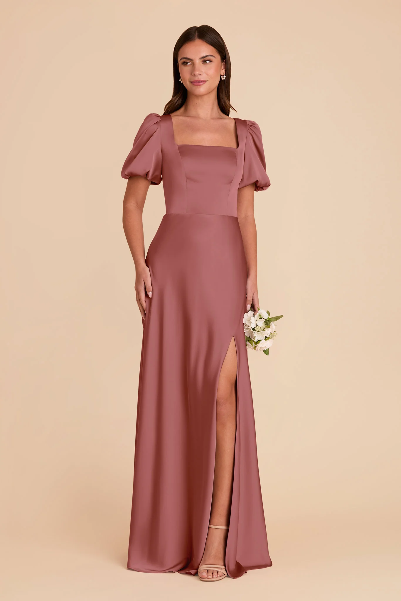 Judy Matte Satin Dress - Wild Rose - Image 3