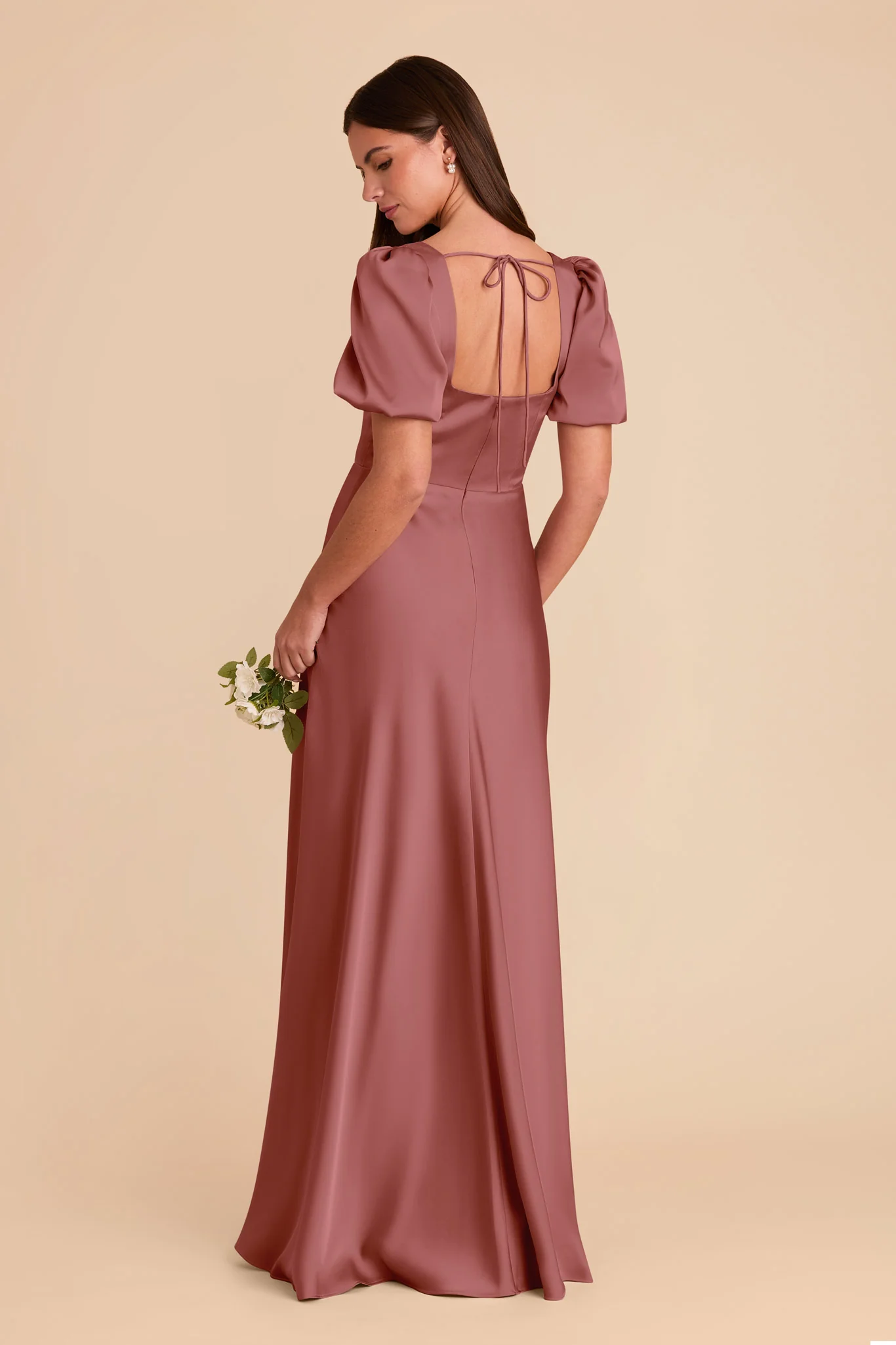 Judy Matte Satin Dress - Wild Rose - Image 4