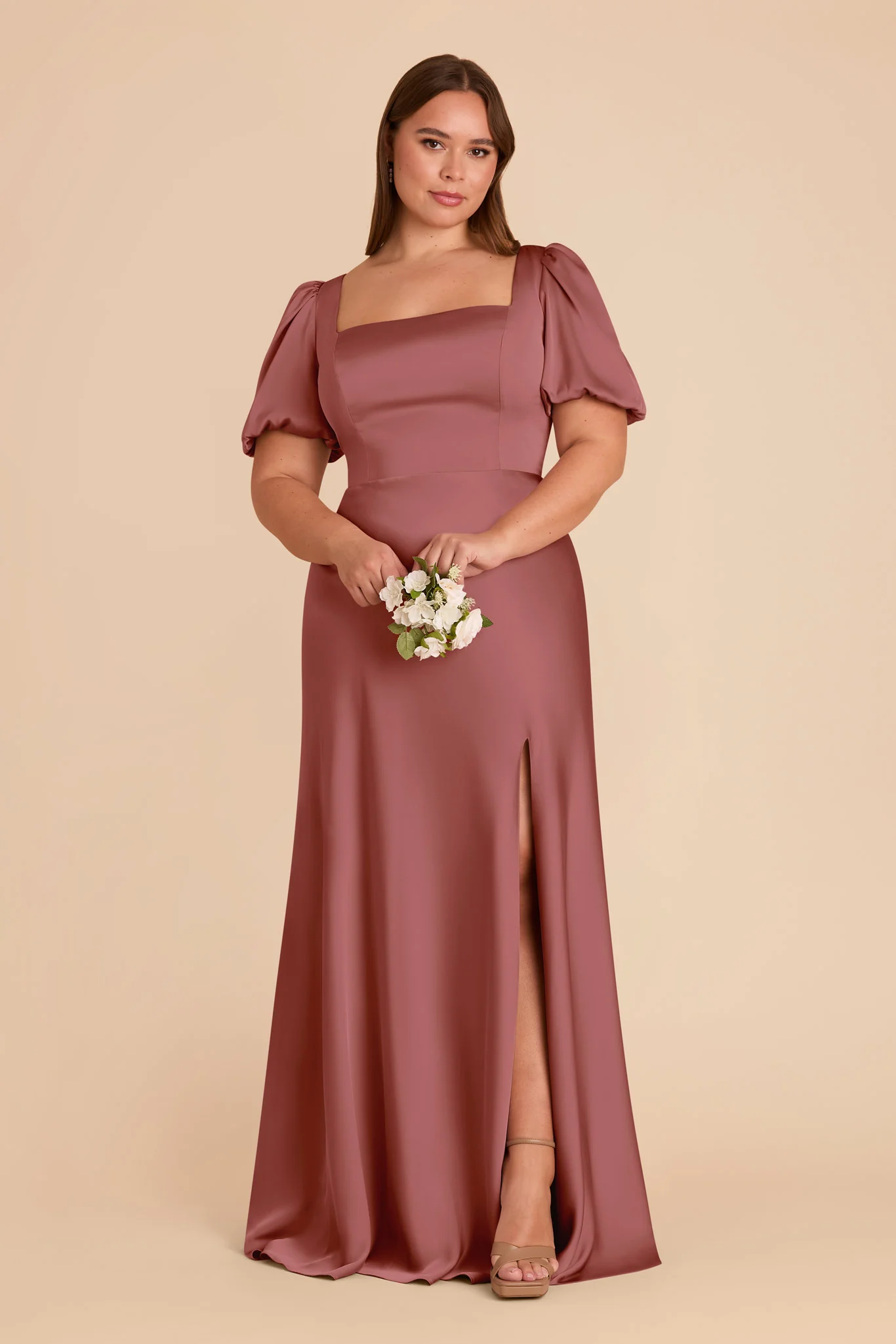 Judy Matte Satin Dress - Wild Rose - Image 6
