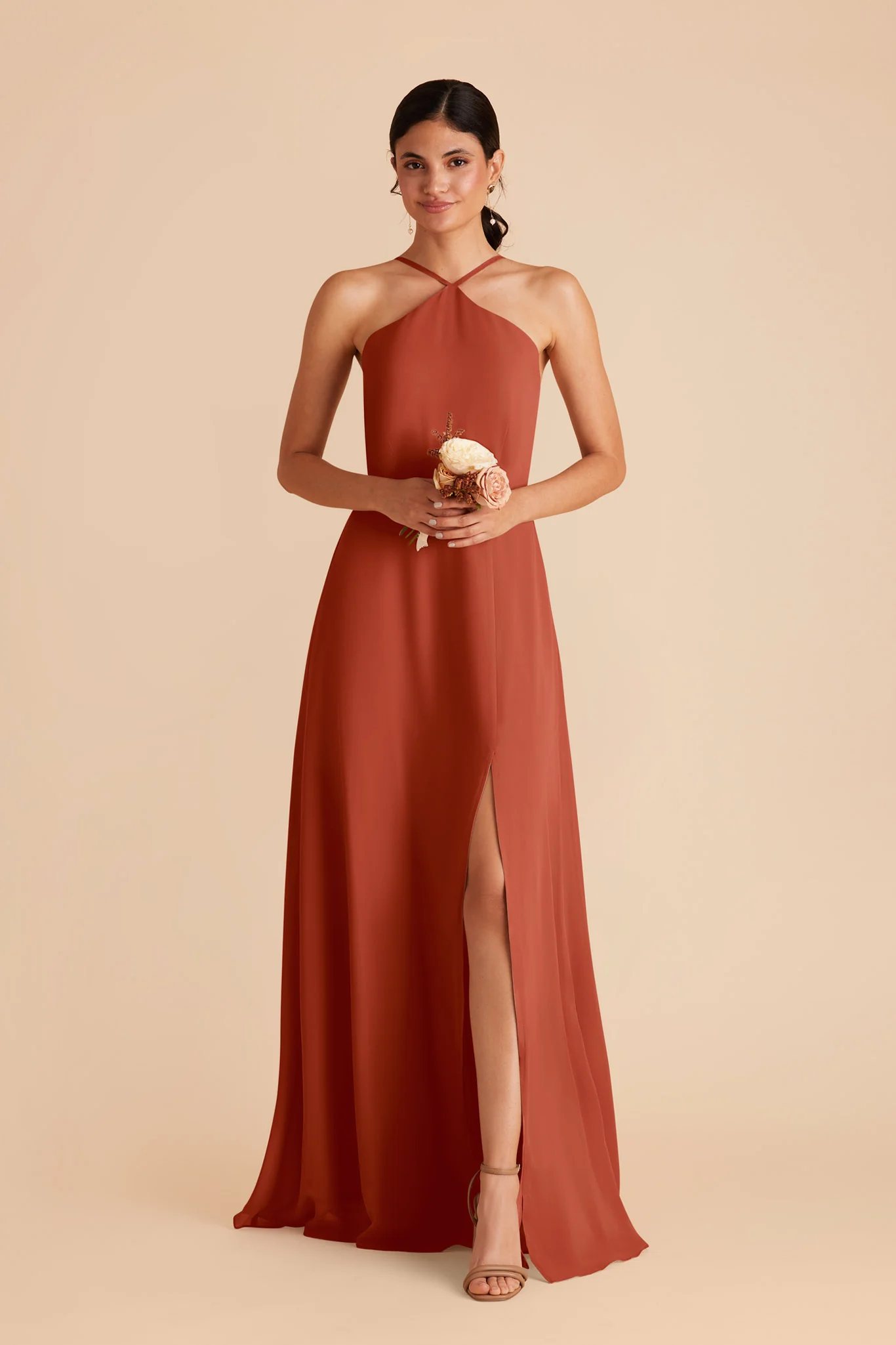 Juliet Chiffon Dress - Auburn - Image 4