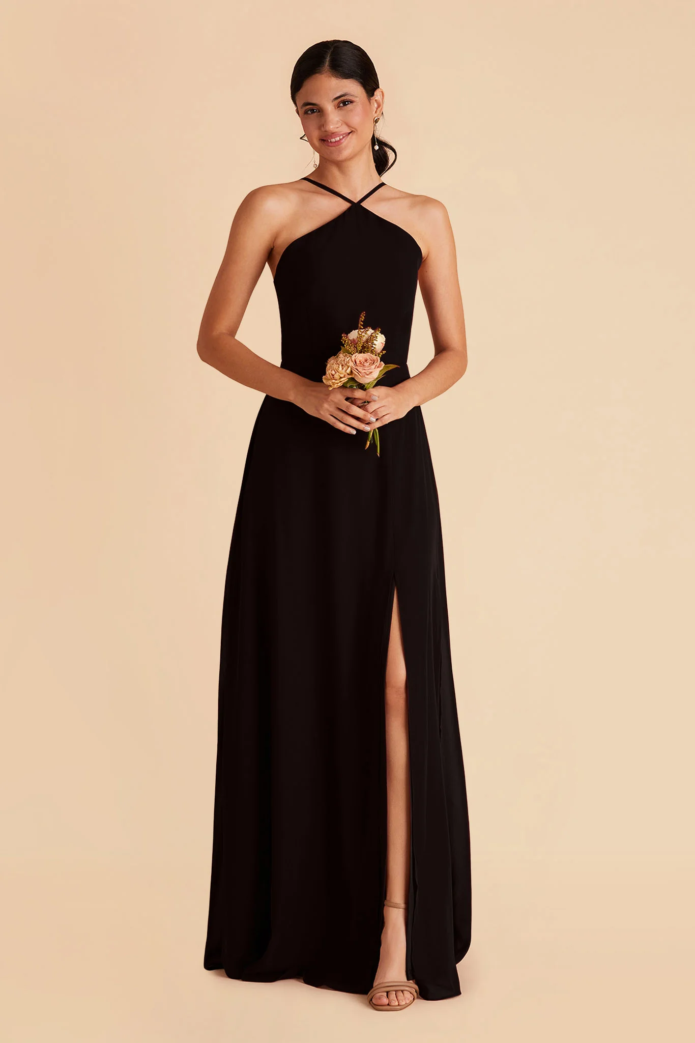 Juliet Chiffon Dress - Black