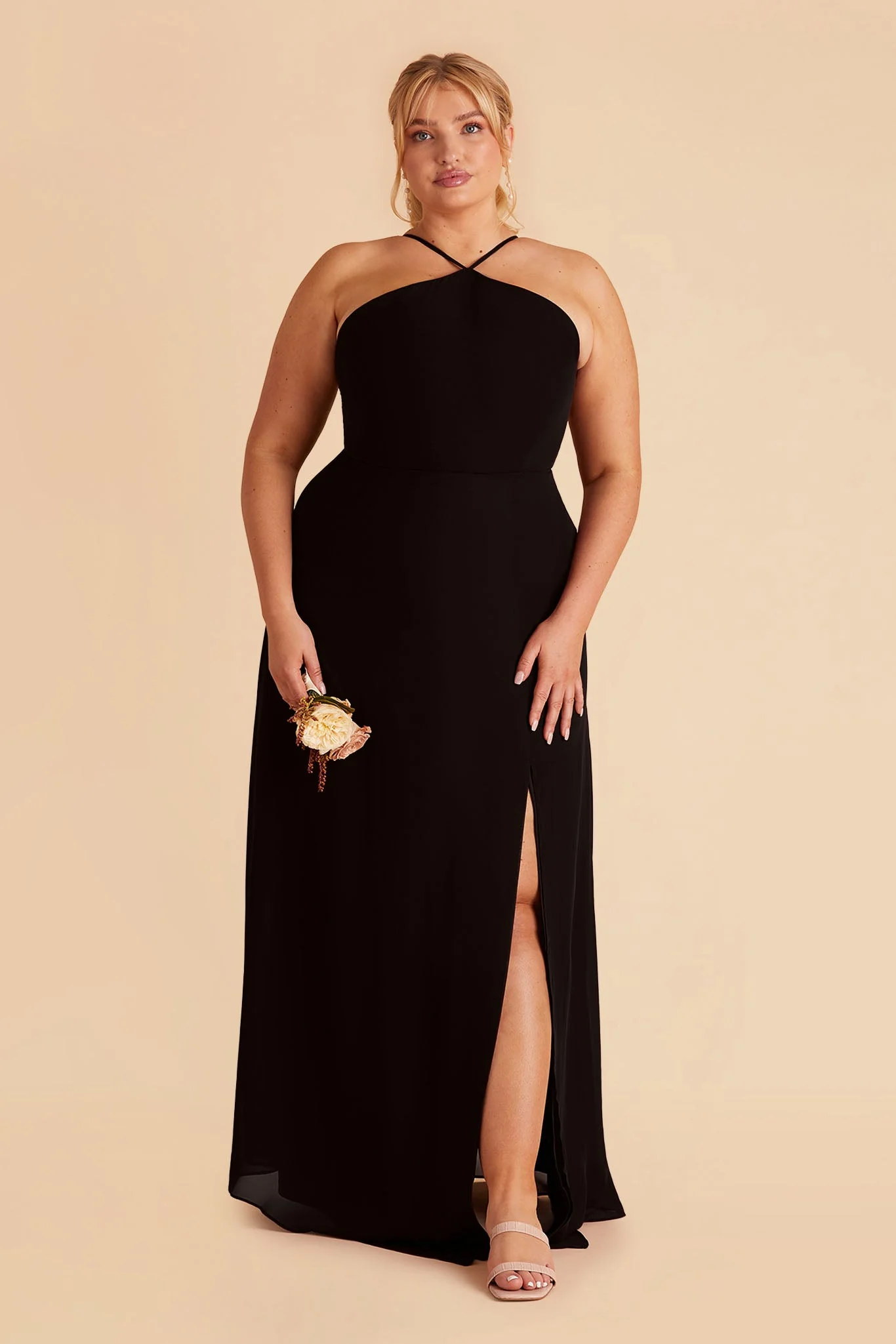 Juliet Chiffon Dress - Black - Image 2