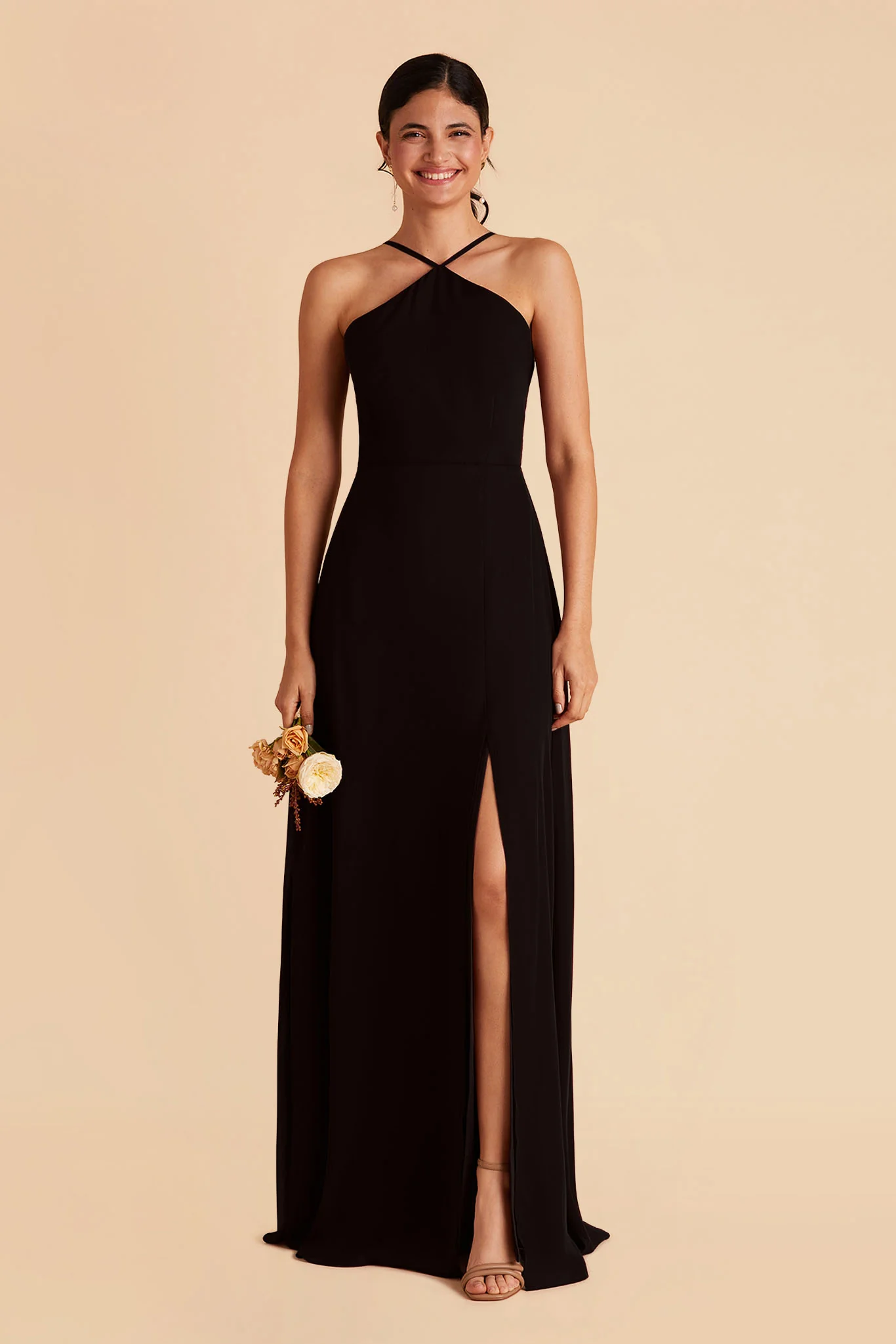 Juliet Chiffon Dress - Black - Image 3