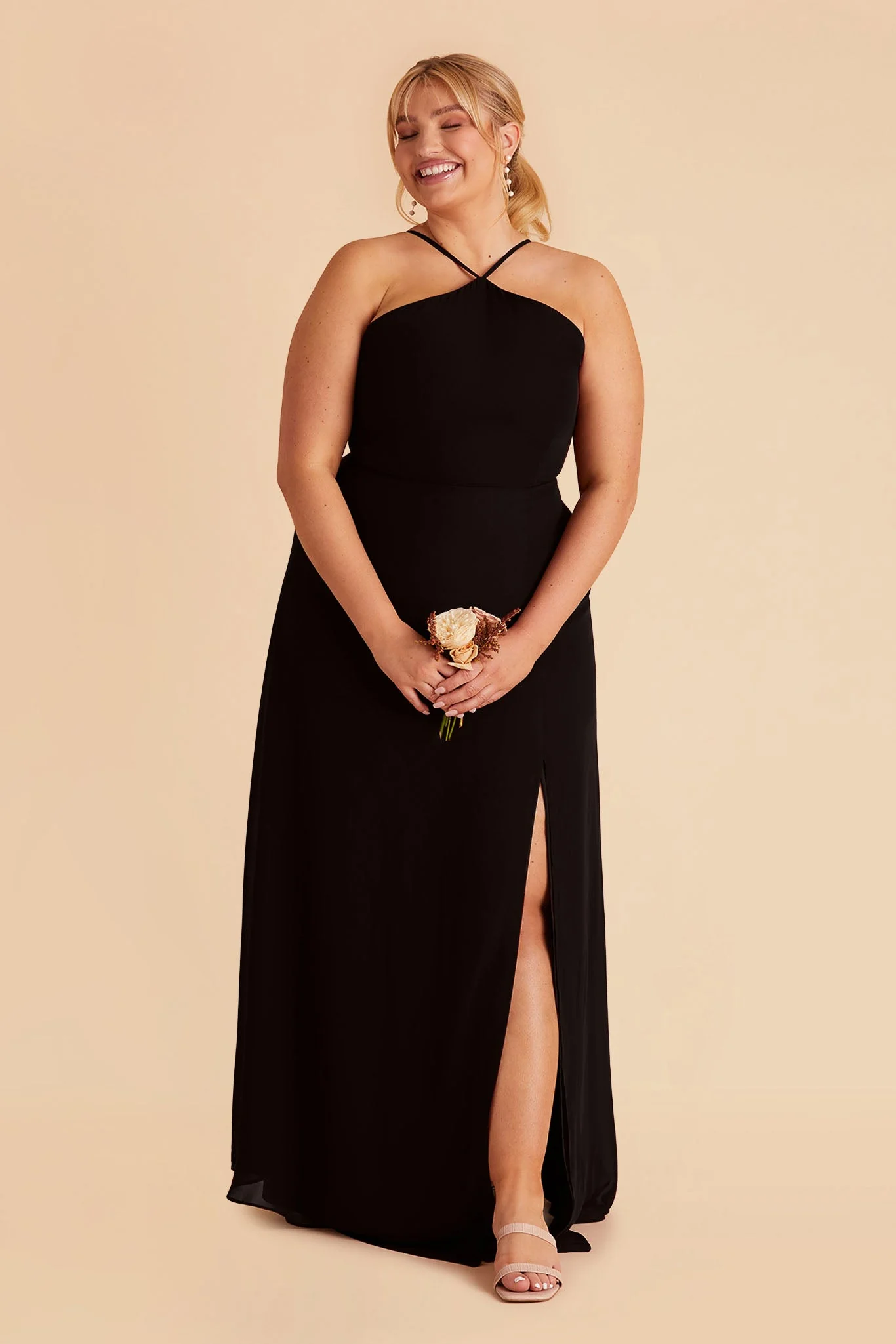Juliet Chiffon Dress - Black - Image 6