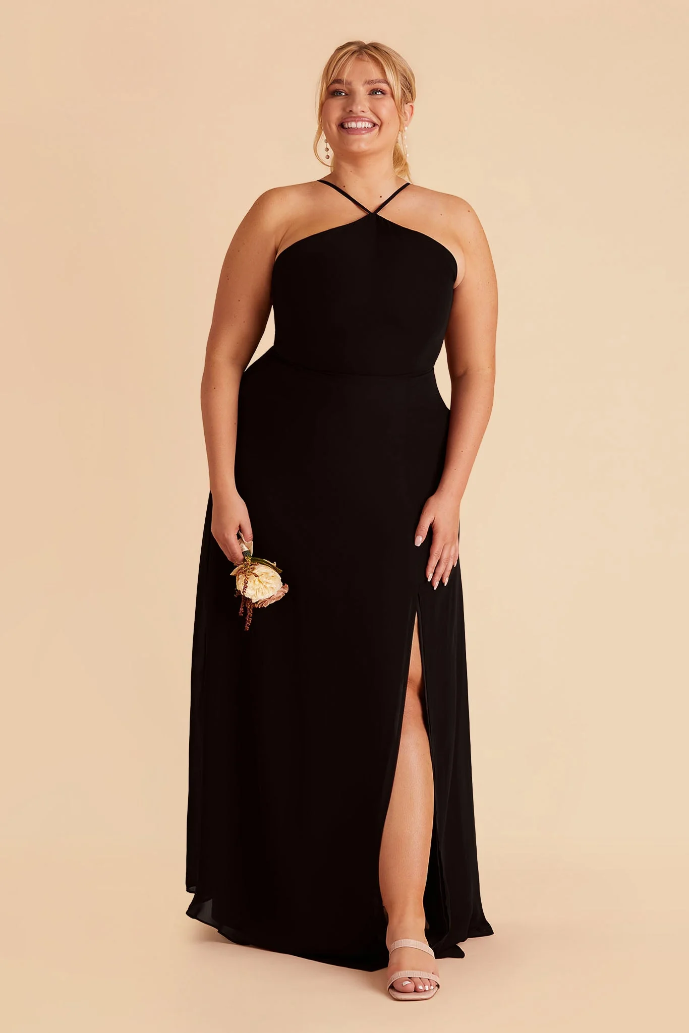 Juliet Chiffon Dress - Black - Image 7