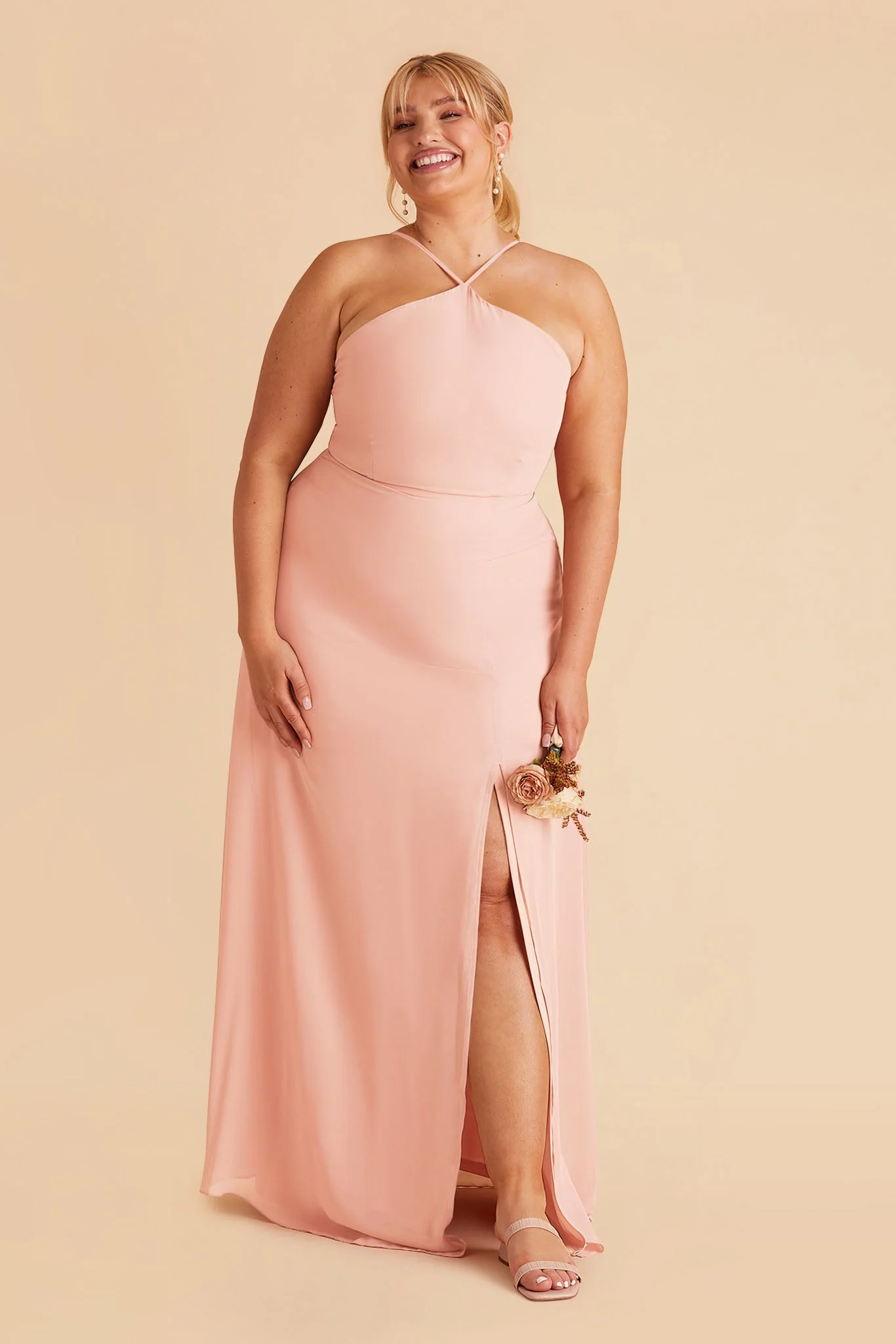 Juliet Chiffon Dress - Blush Pink - Image 2