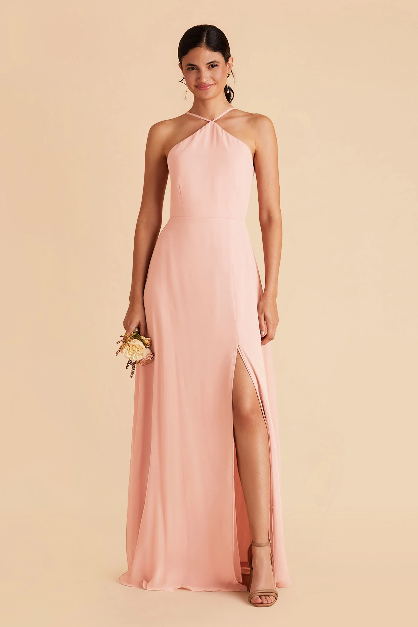 Juliet Chiffon Dress - Blush Pink - Image 3
