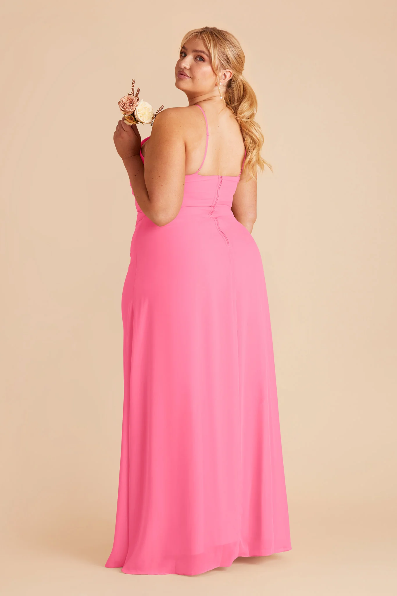 Juliet Chiffon Dress - Bon Bon Pink - Image 8
