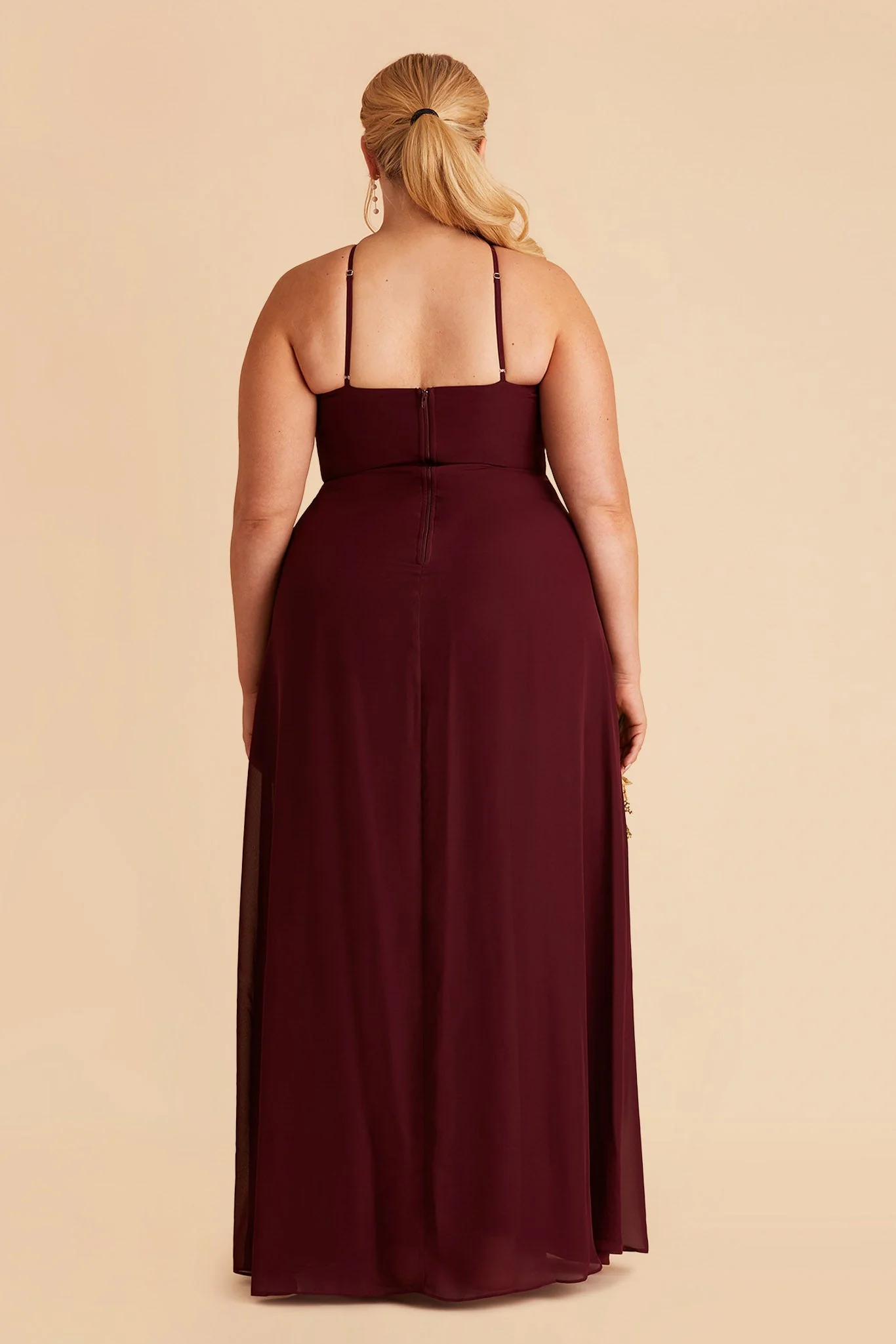 Juliet Chiffon Dress - Cabernet - Image 14