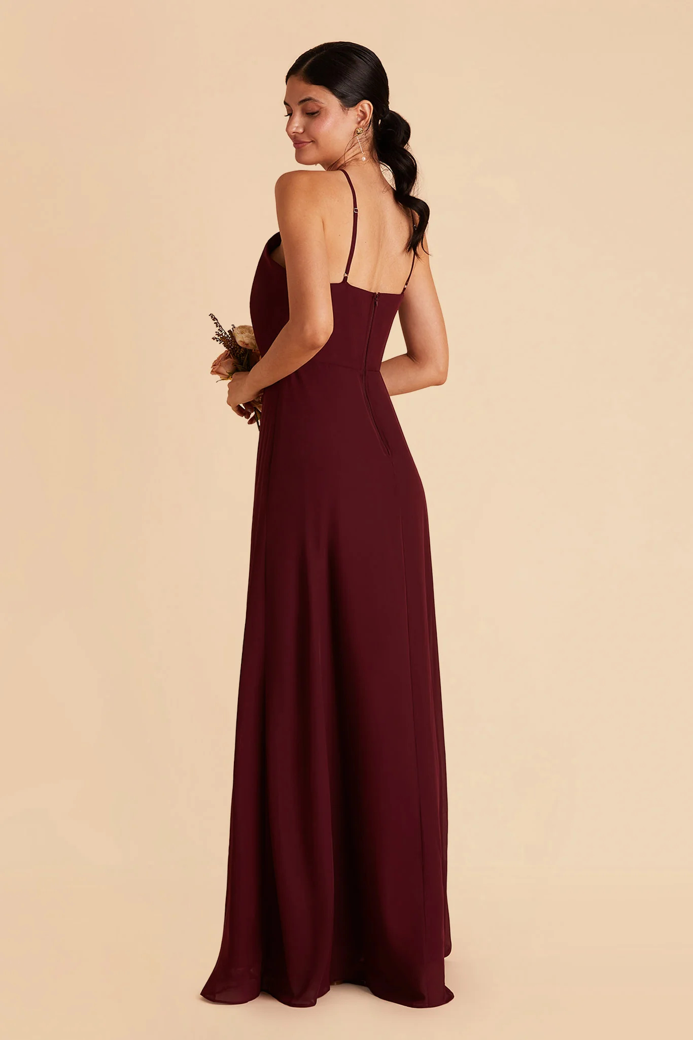 Juliet Chiffon Dress - Cabernet - Image 8