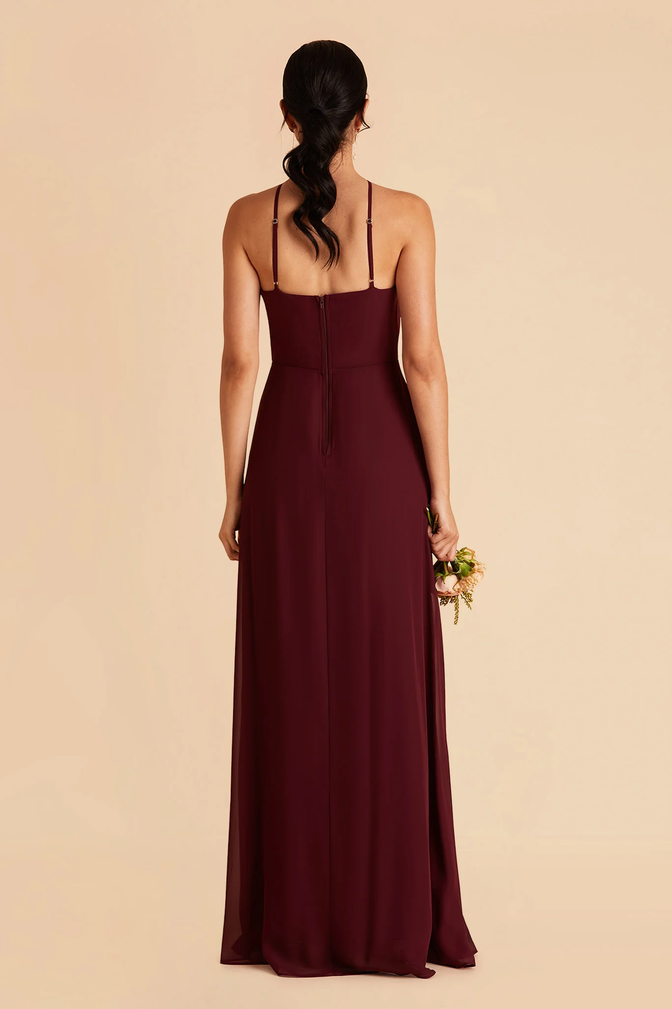 Juliet Chiffon Dress - Cabernet - Image 9