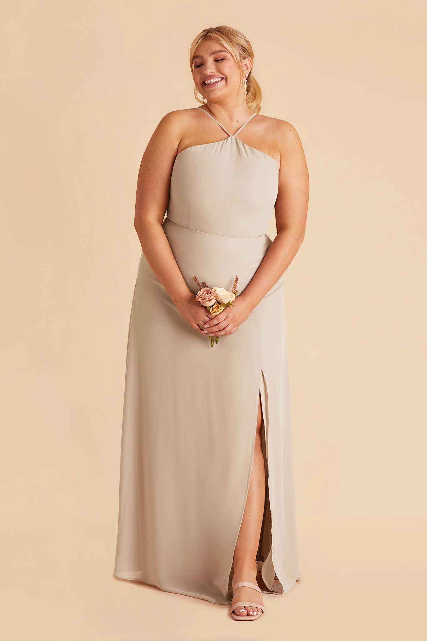 Juliet Chiffon Dress - Classic Champagne - Image 6