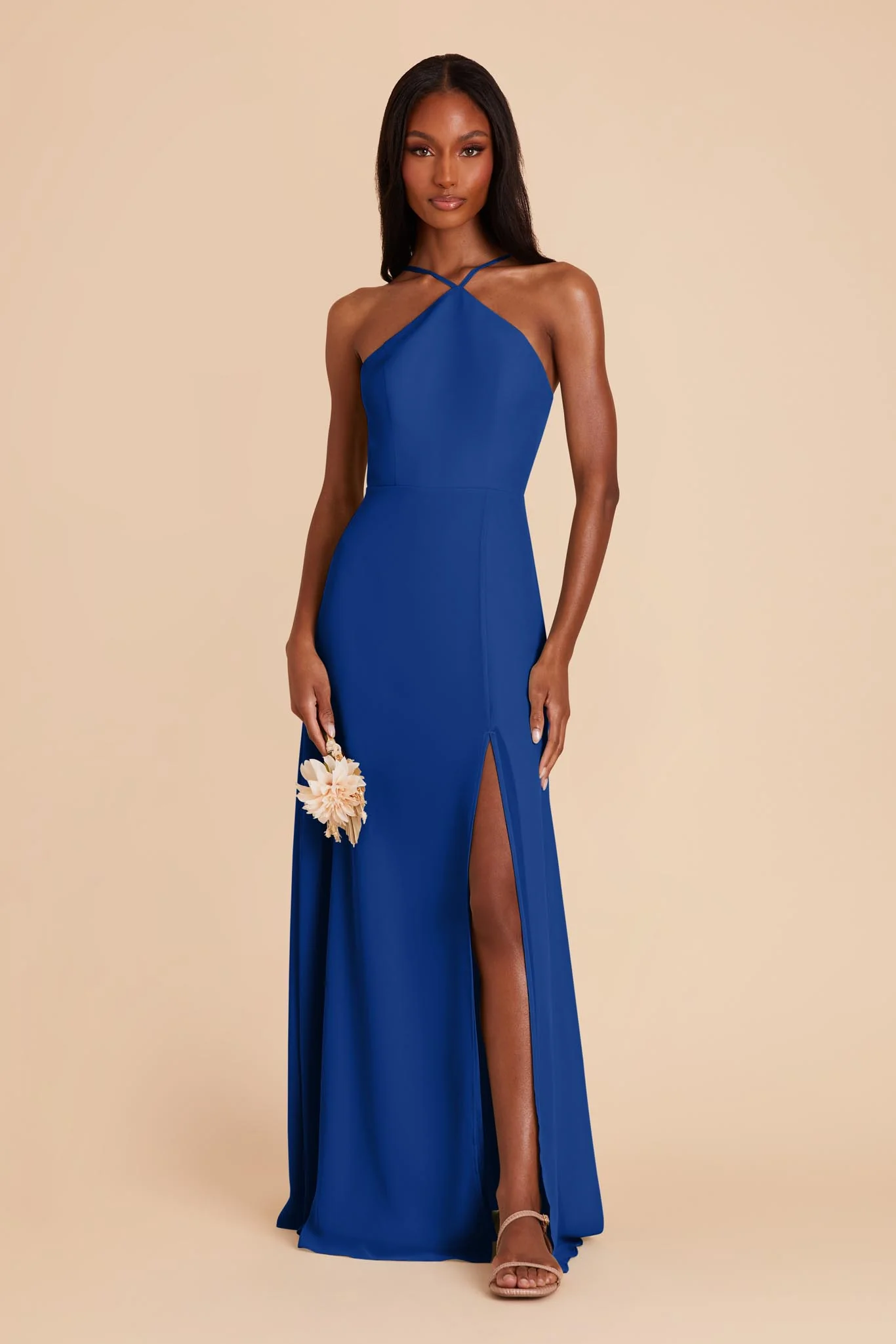 Juliet Chiffon Dress - Cobalt Blue