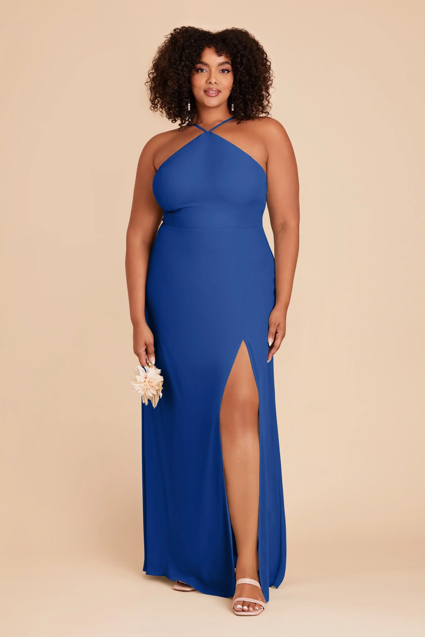 Juliet Chiffon Dress - Cobalt Blue - Image 2