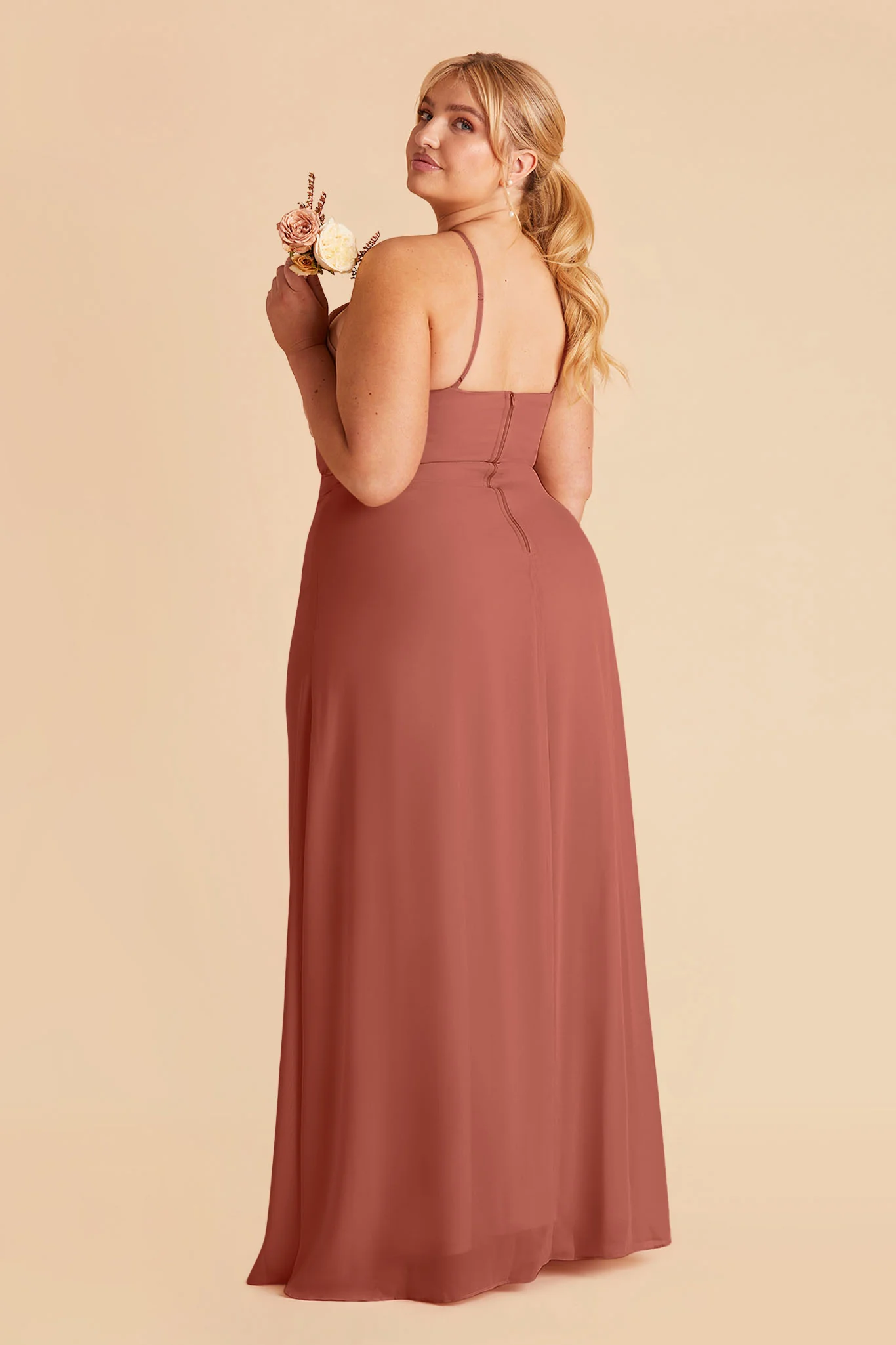Juliet Chiffon Dress - Desert Rose - Image 8