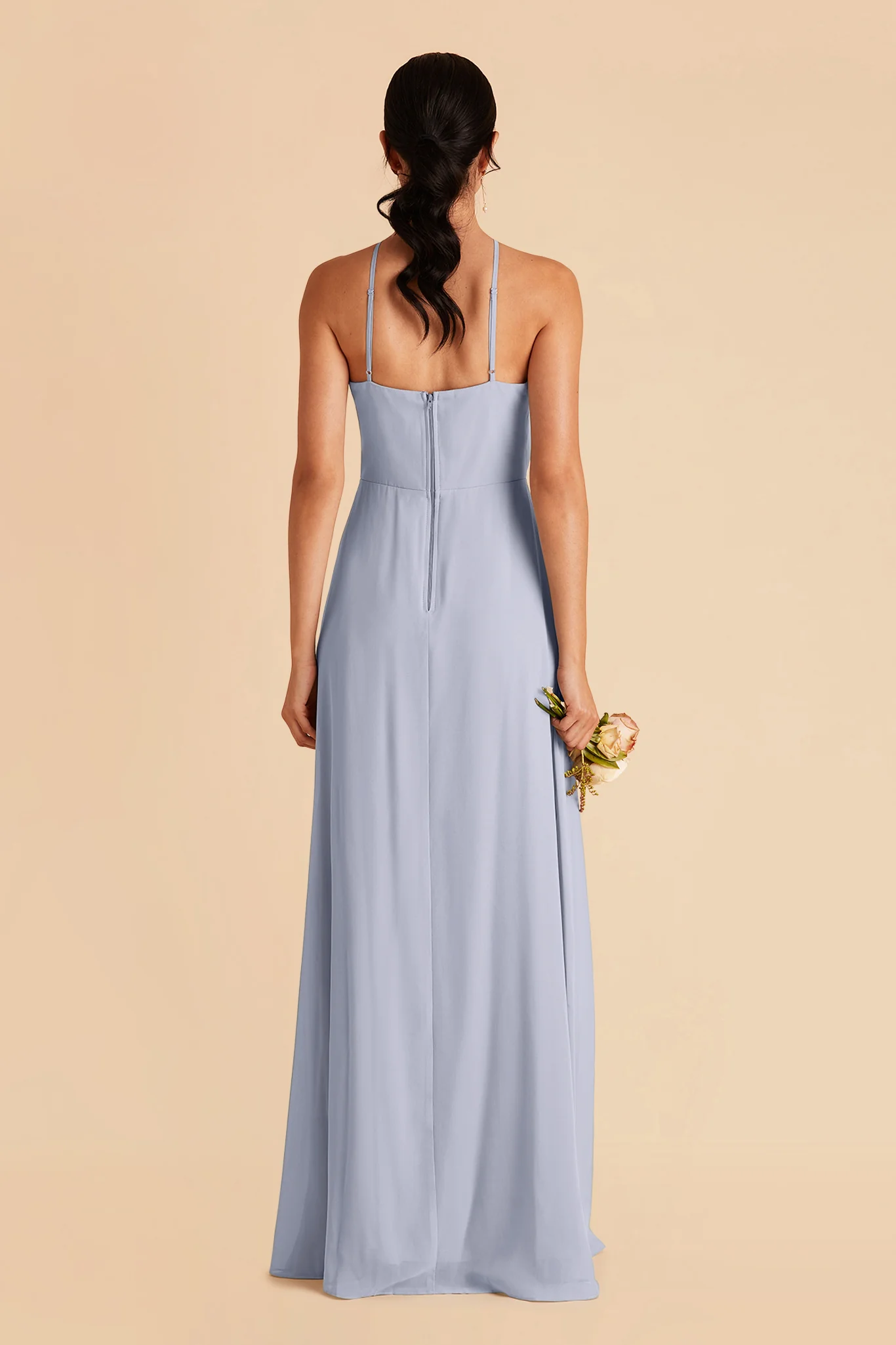 Juliet Chiffon Dress - Dusty Blue - Image 5