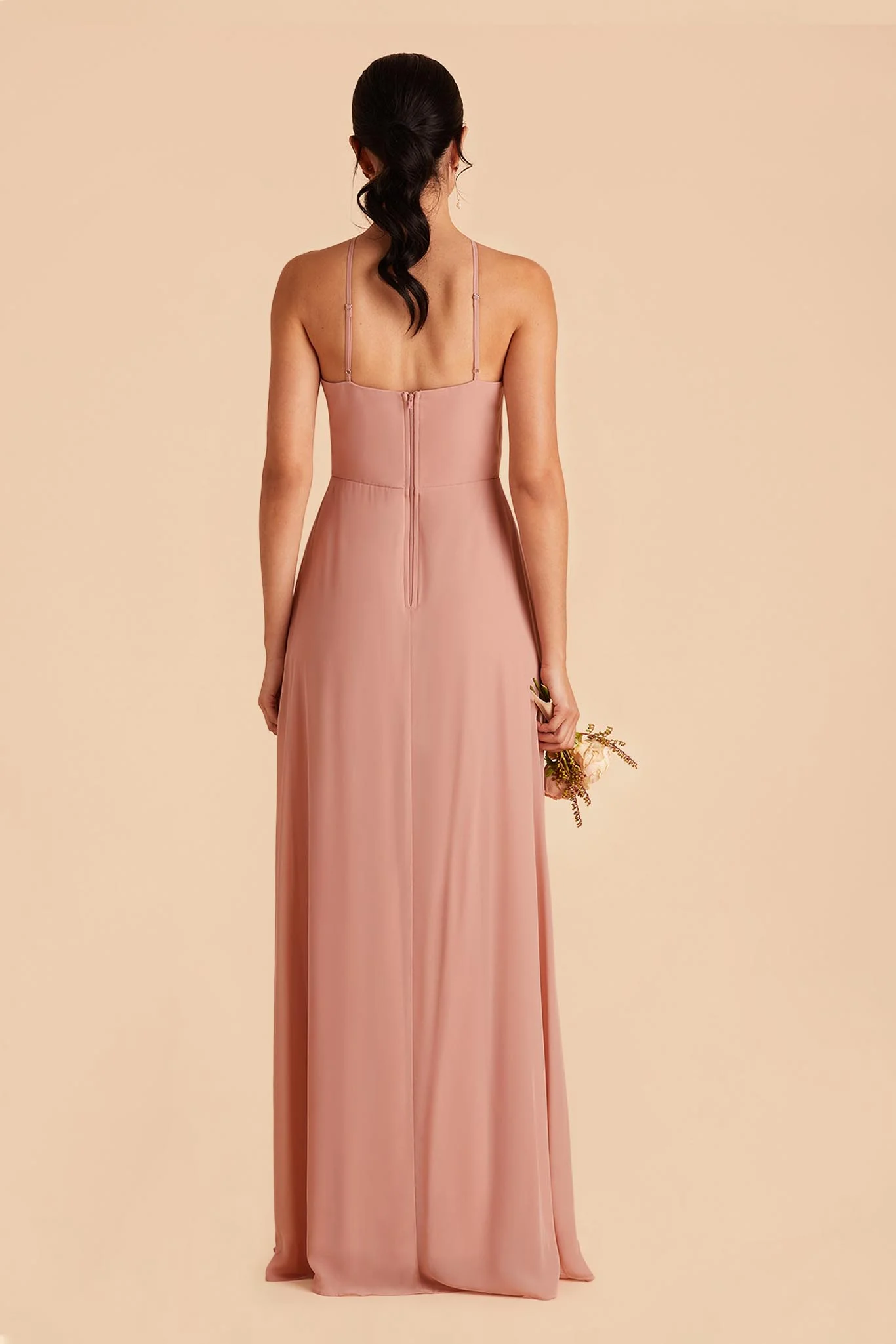 Juliet Chiffon Dress - Dusty Rose - Image 5