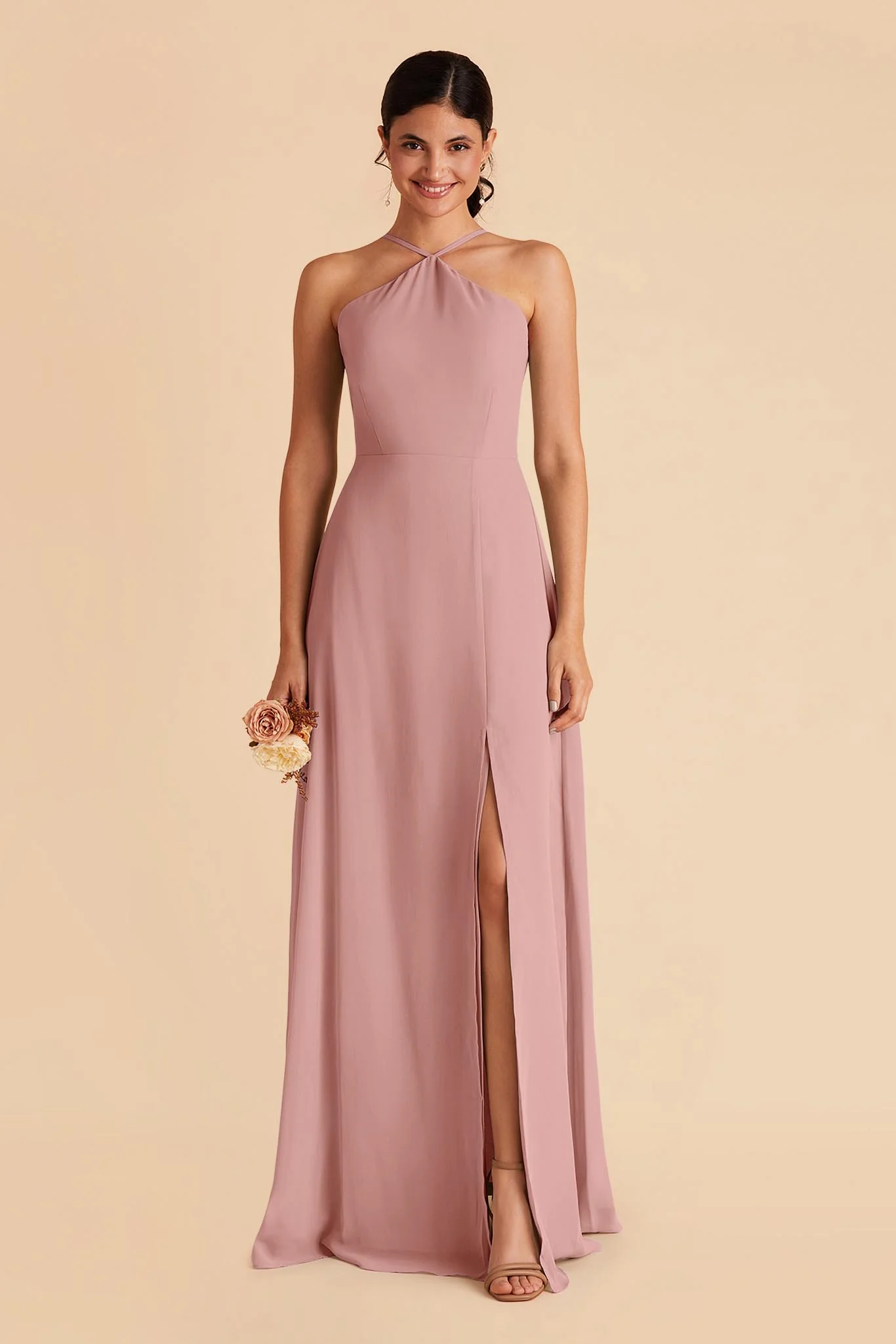 Juliet Chiffon Dress - English Rose - Image 4