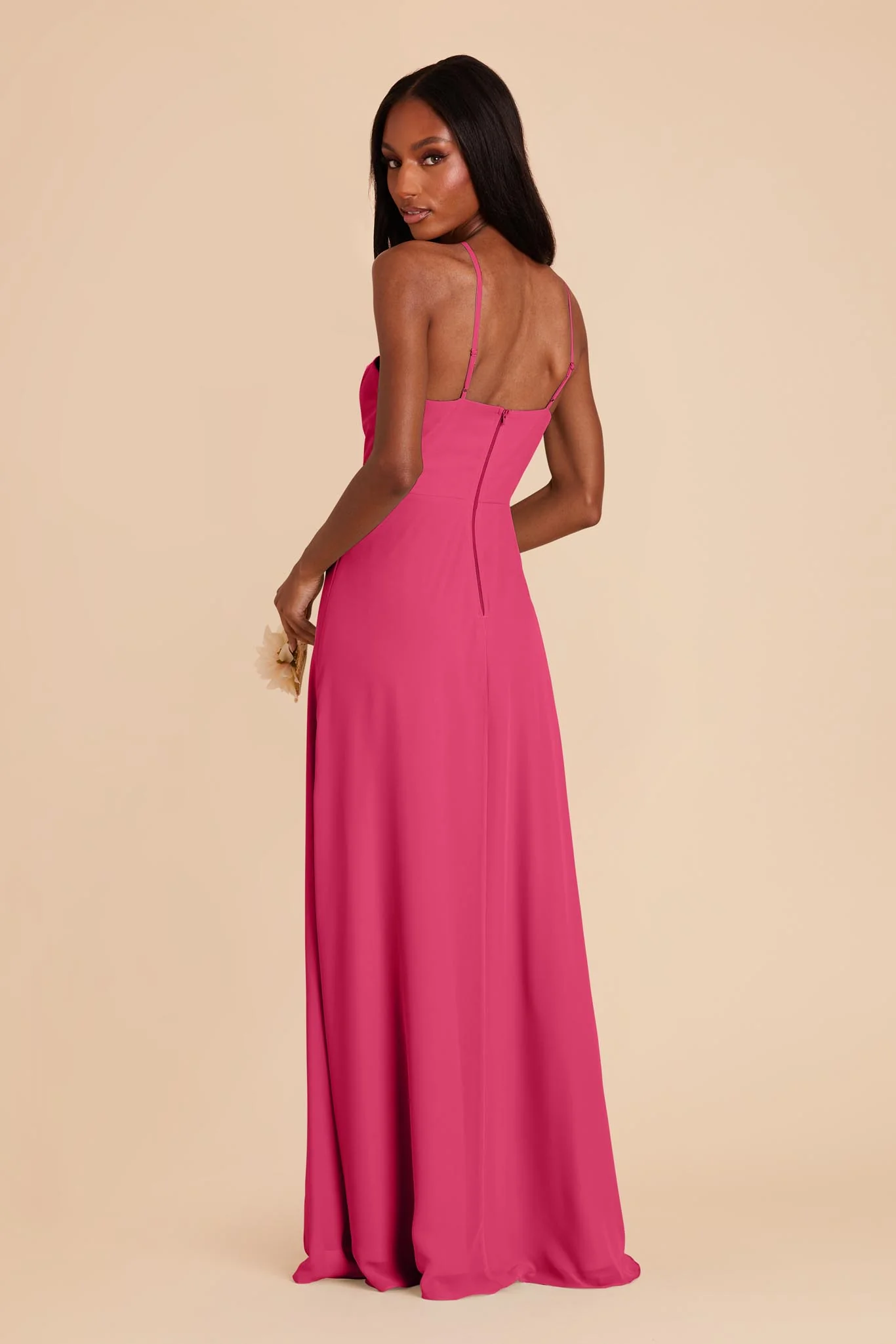 Juliet Chiffon Dress - Fuchsia - Image 4