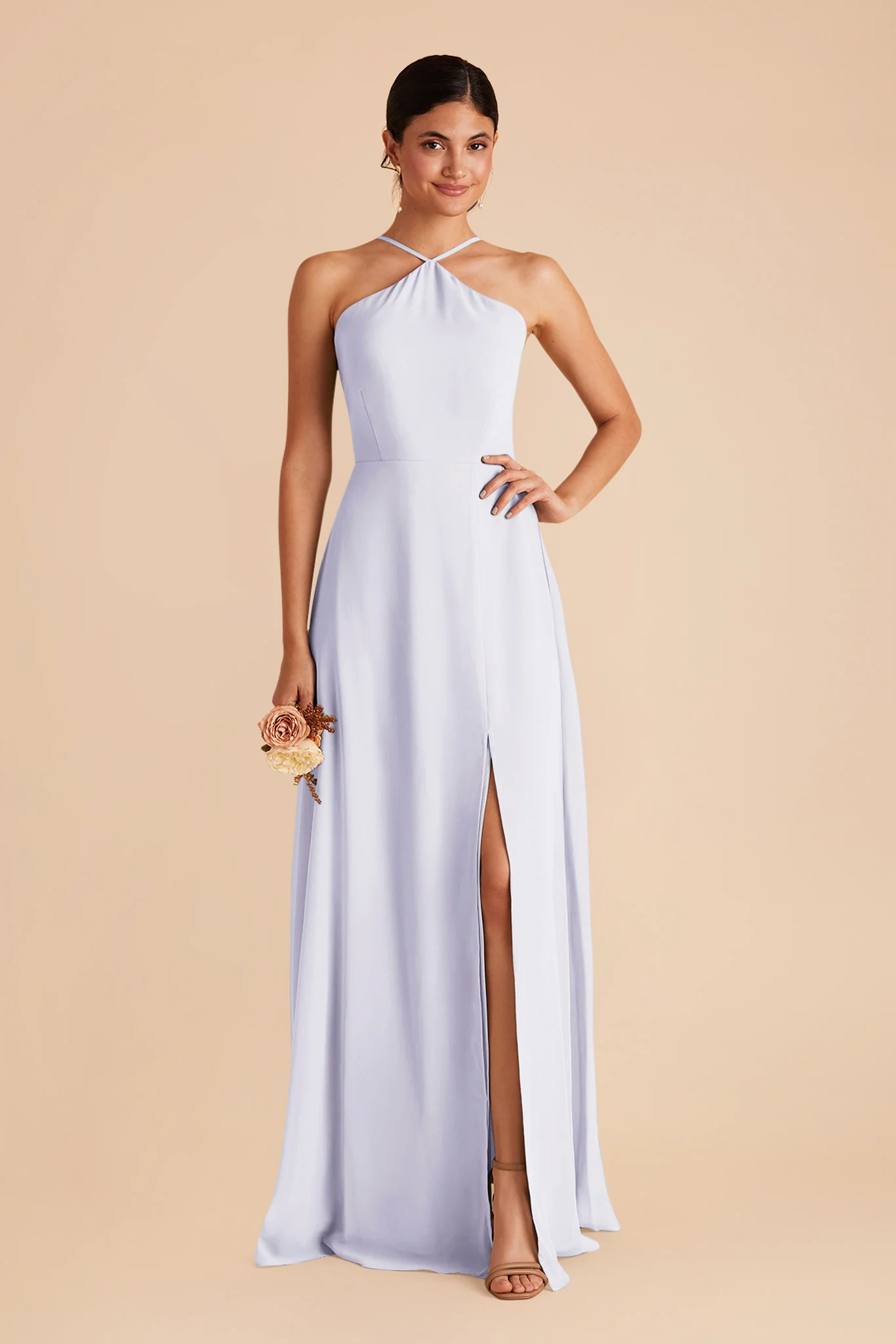 Juliet Chiffon Dress - Periwinkle Blue - Image 4