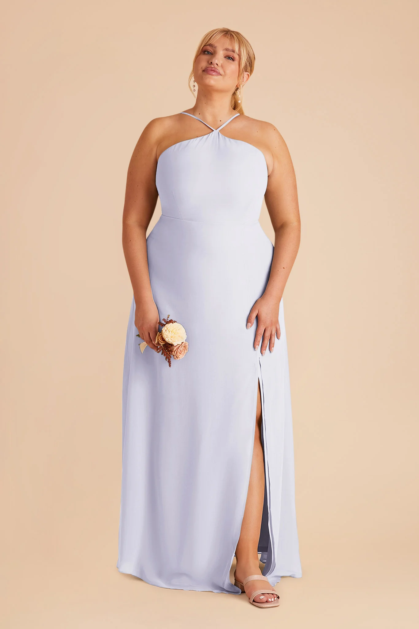 Juliet Chiffon Dress - Periwinkle Blue - Image 7