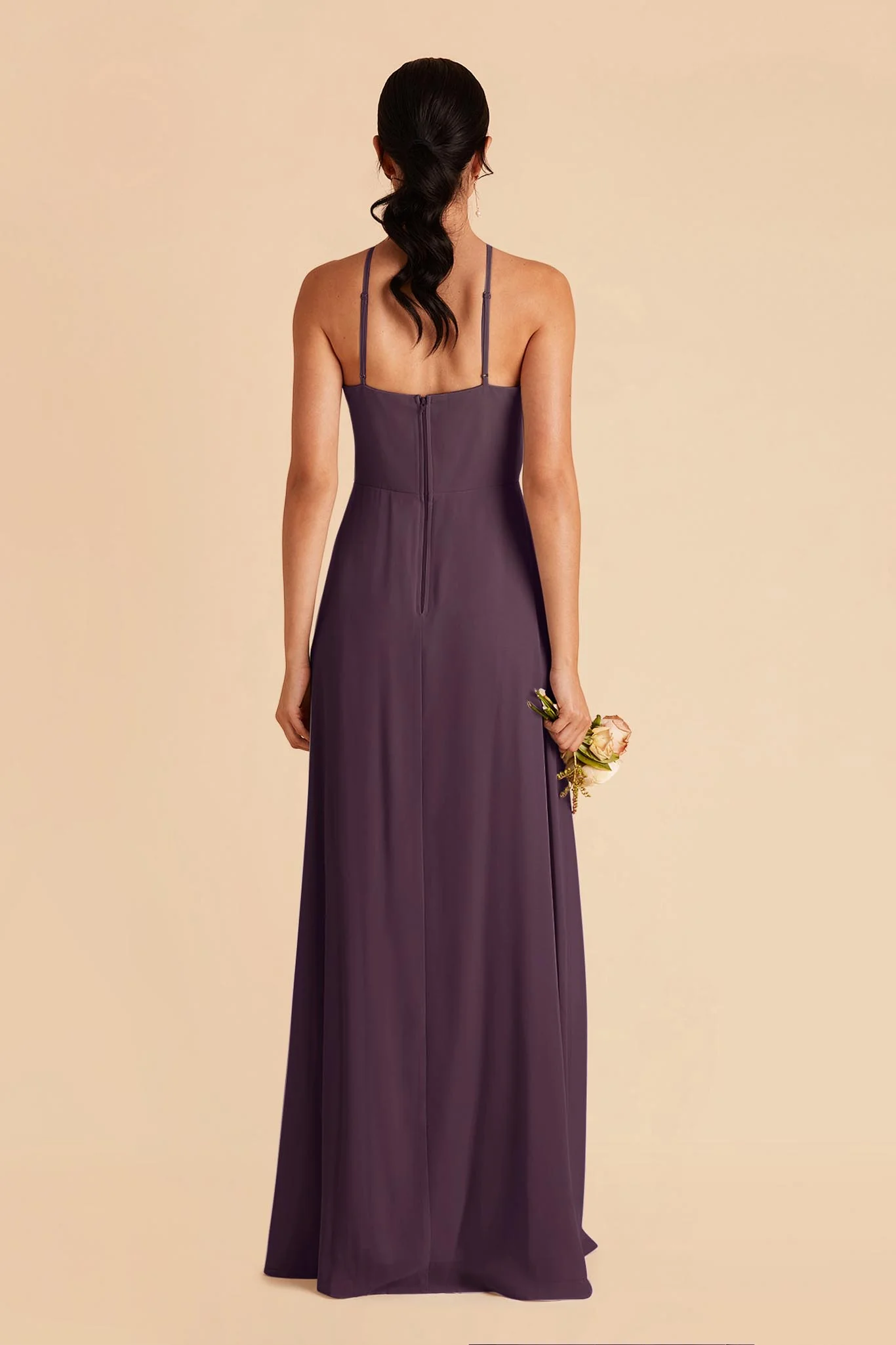 Juliet Chiffon Dress - Plum - Image 5