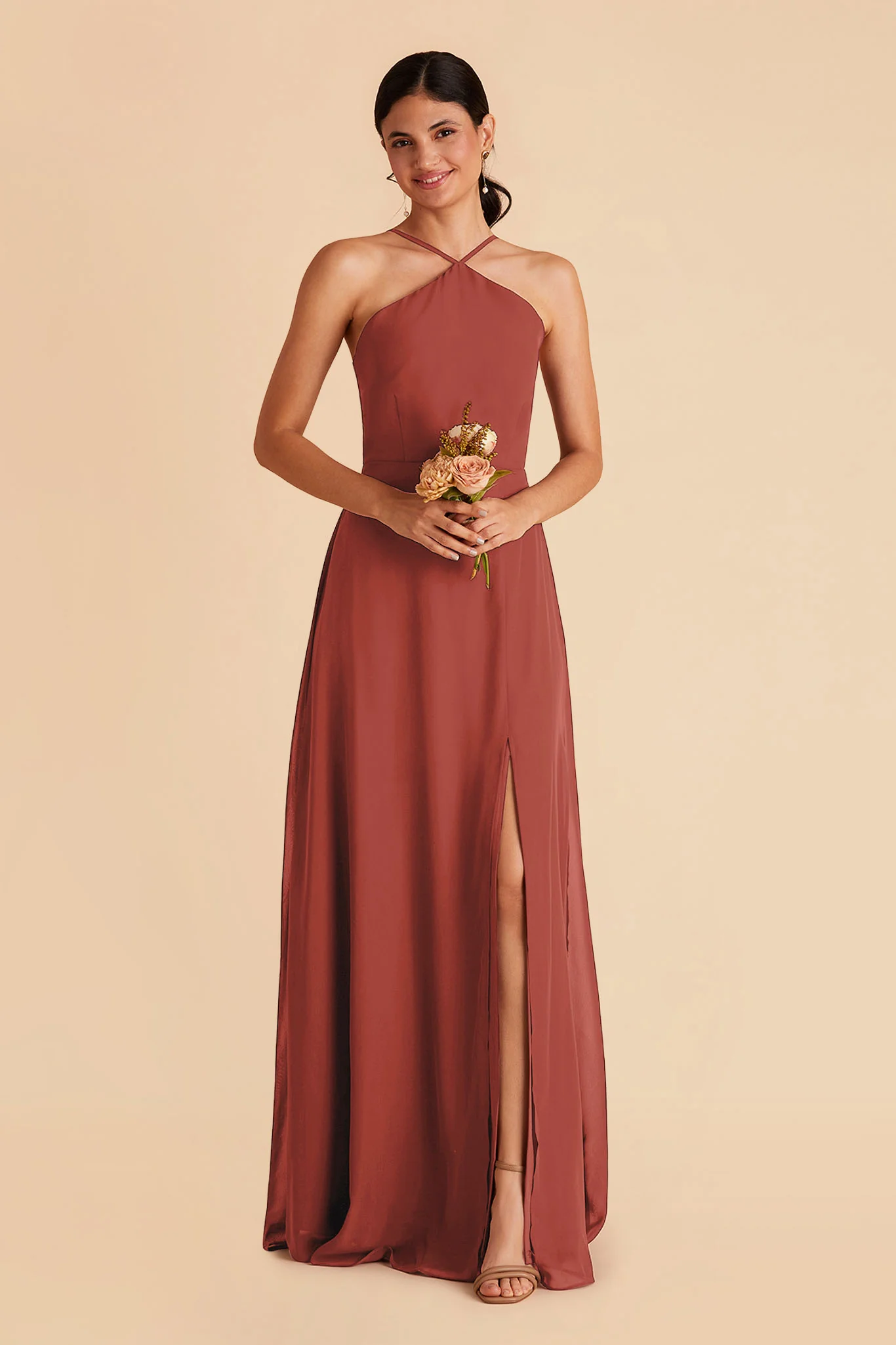 Juliet Chiffon Dress - Spice