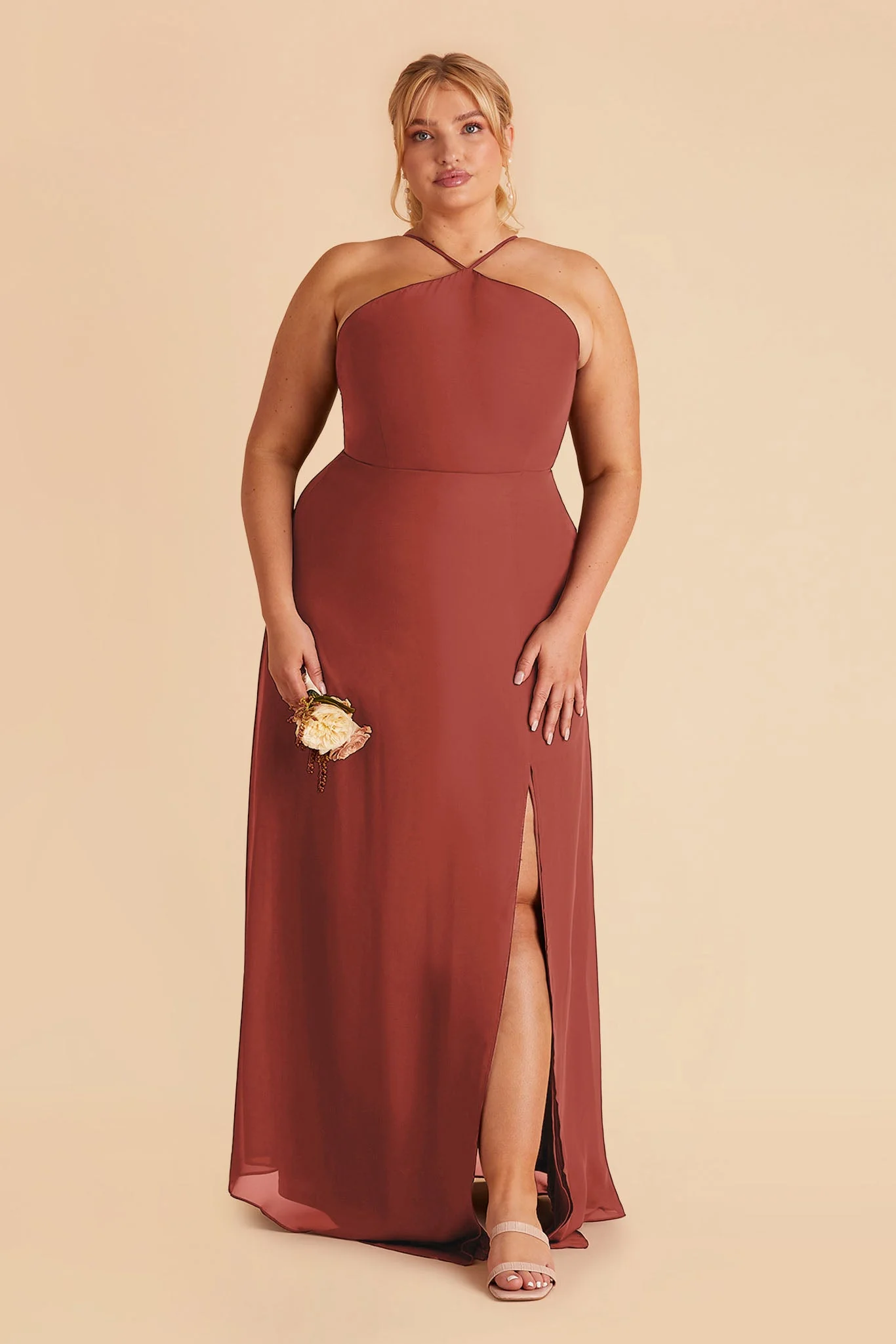 Juliet Chiffon Dress - Spice - Image 7