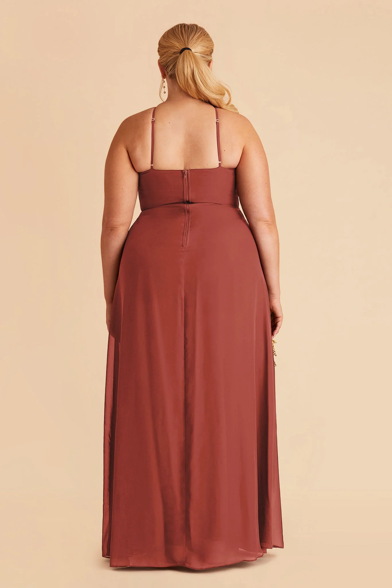 Juliet Chiffon Dress - Spice - Image 8