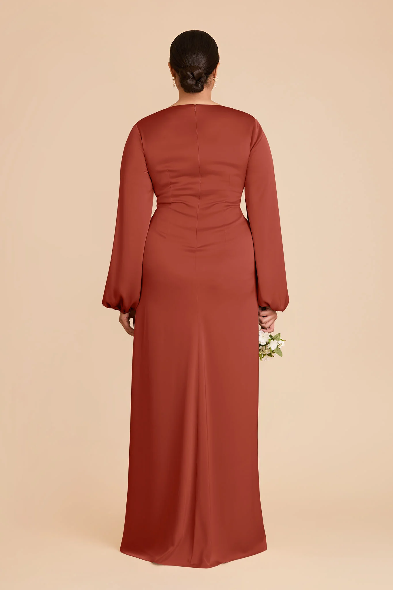 Juniper Matte Satin Dress - Auburn - Image 8