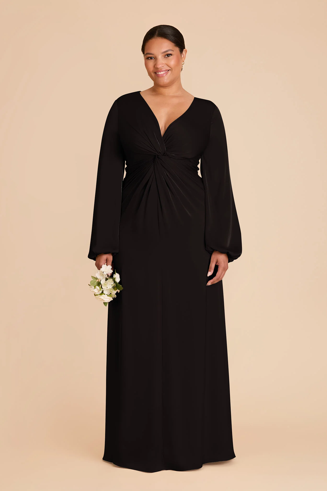 Juniper Matte Satin Dress - Black - Image 2
