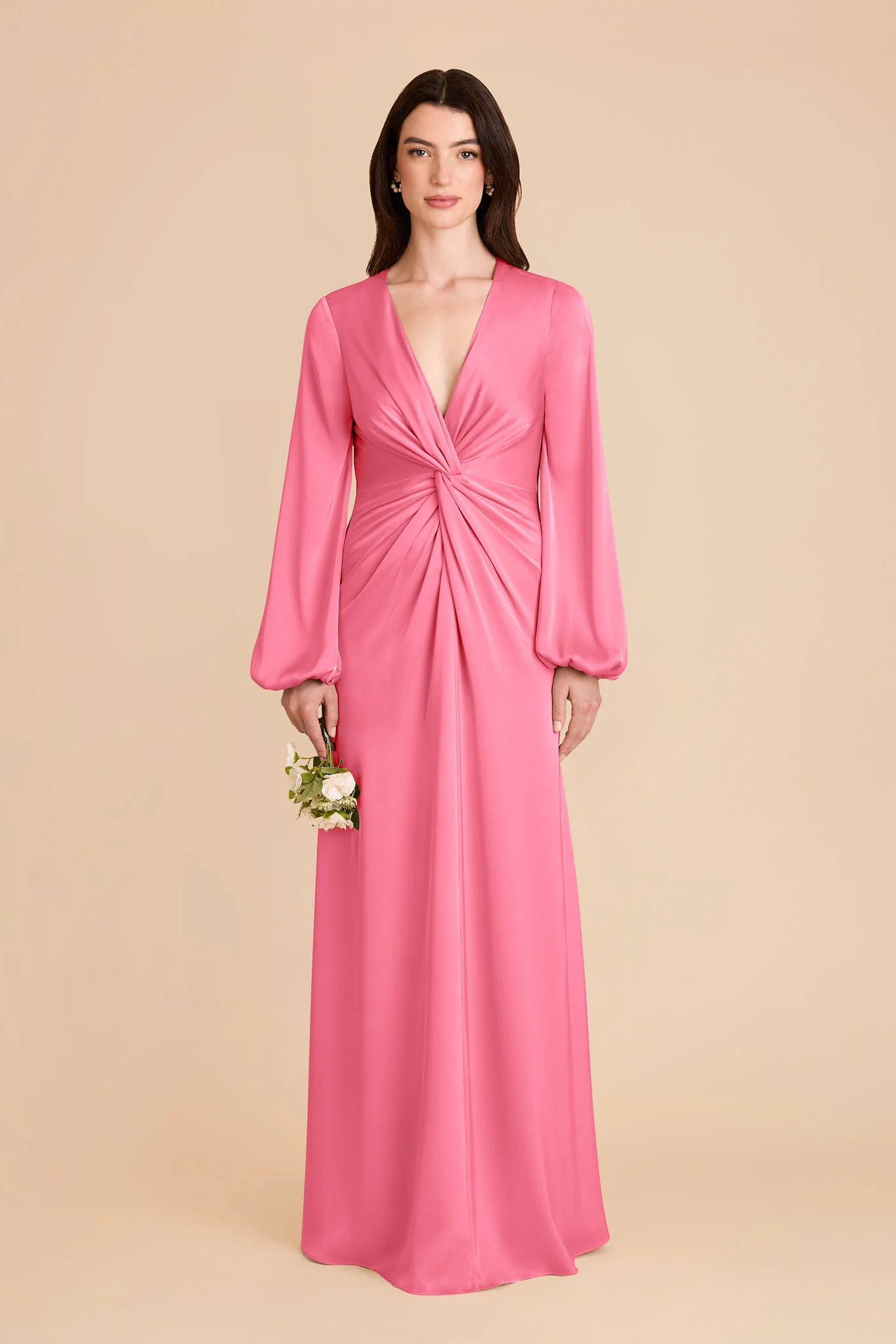 Juniper Matte Satin Dress - Bon Bon Pink