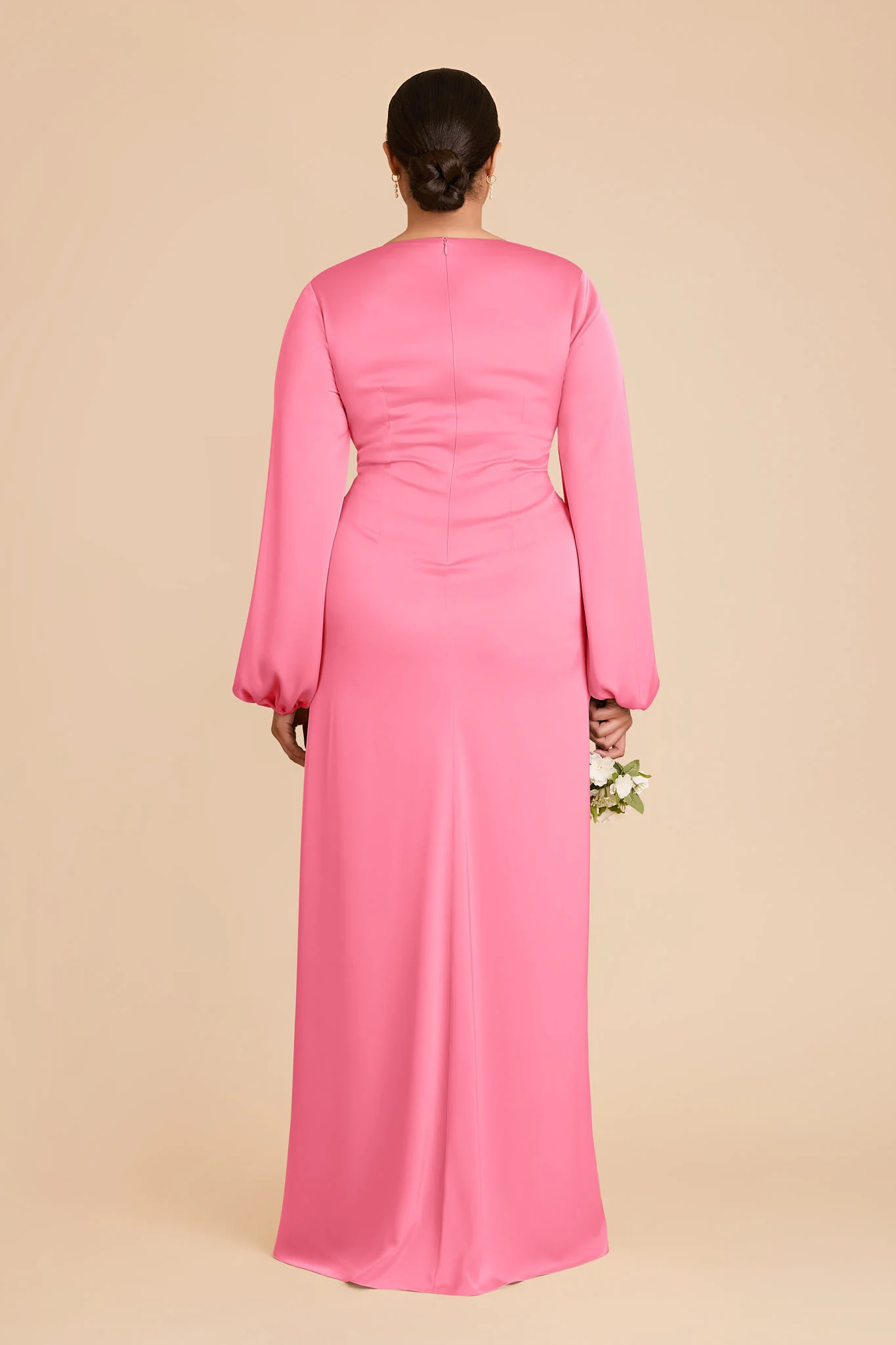 Juniper Matte Satin Dress - Bon Bon Pink - Image 8
