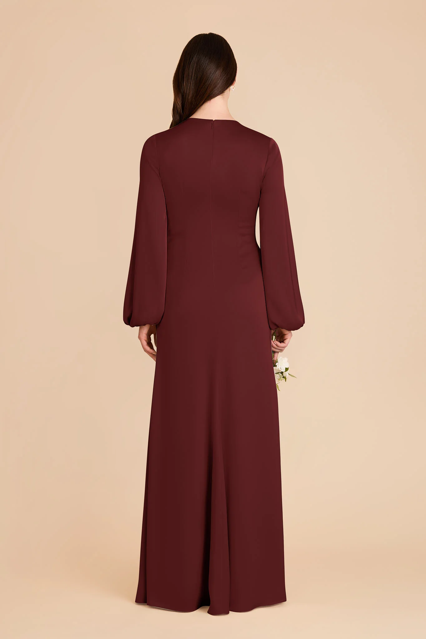 Juniper Matte Satin Dress - Cabernet - Image 5
