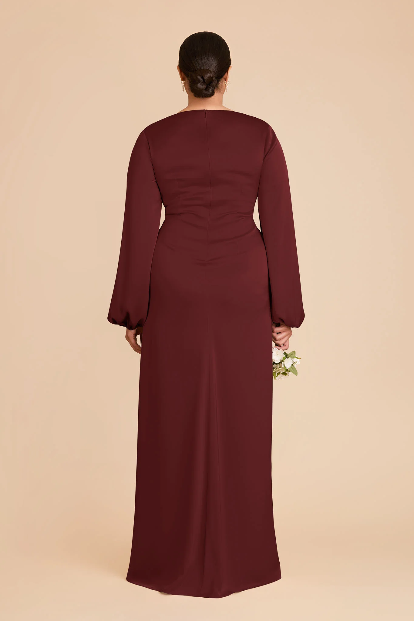 Juniper Matte Satin Dress - Cabernet - Image 8