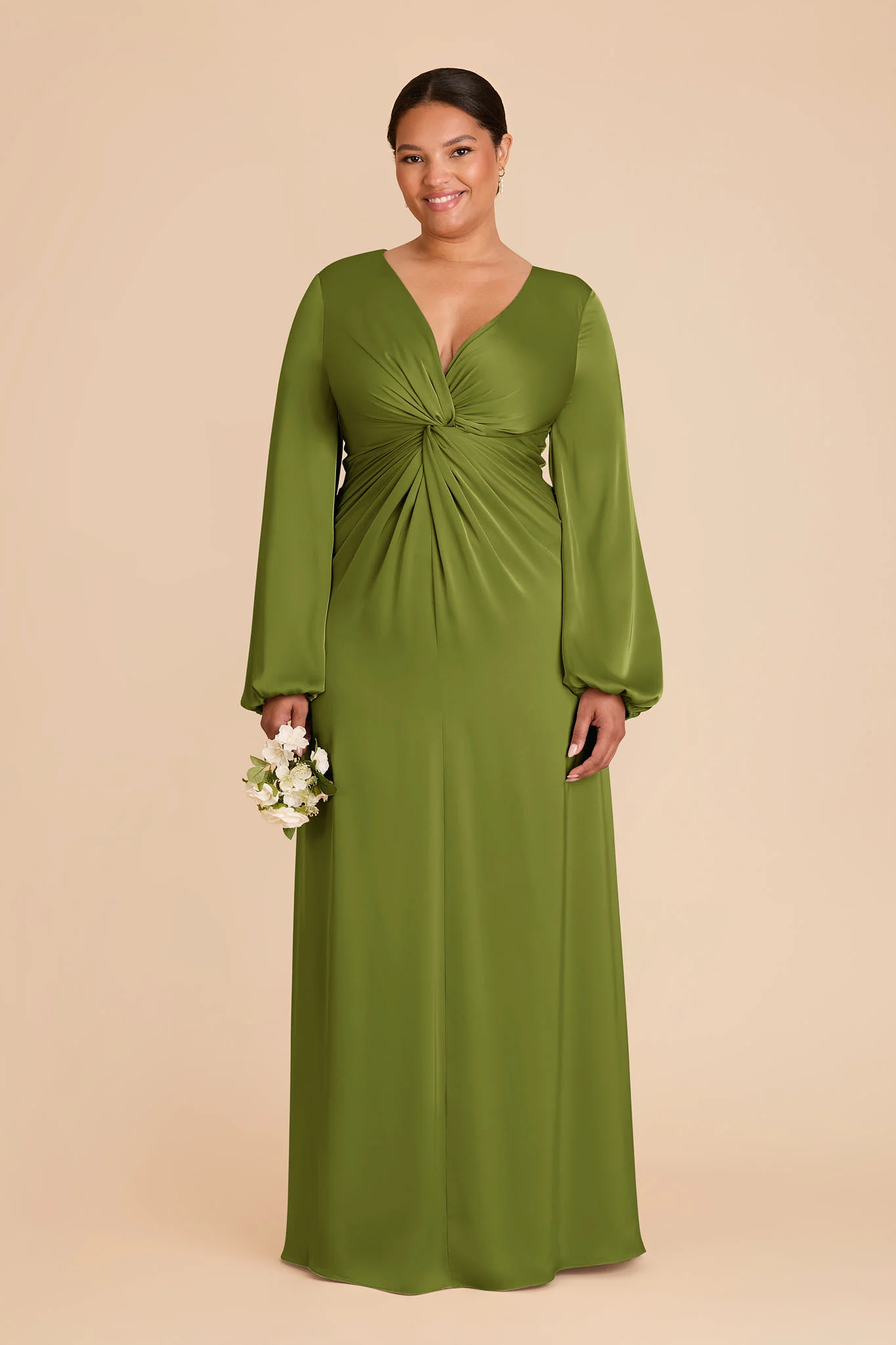 Juniper Matte Satin Dress -  Cactus