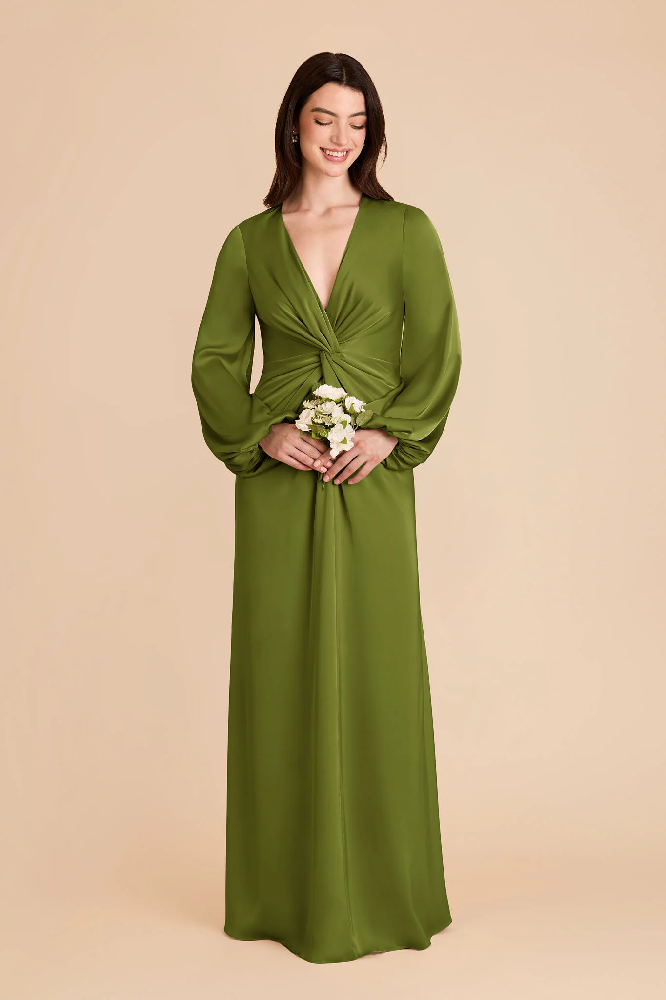 Juniper Matte Satin Dress -  Cactus - Image 2