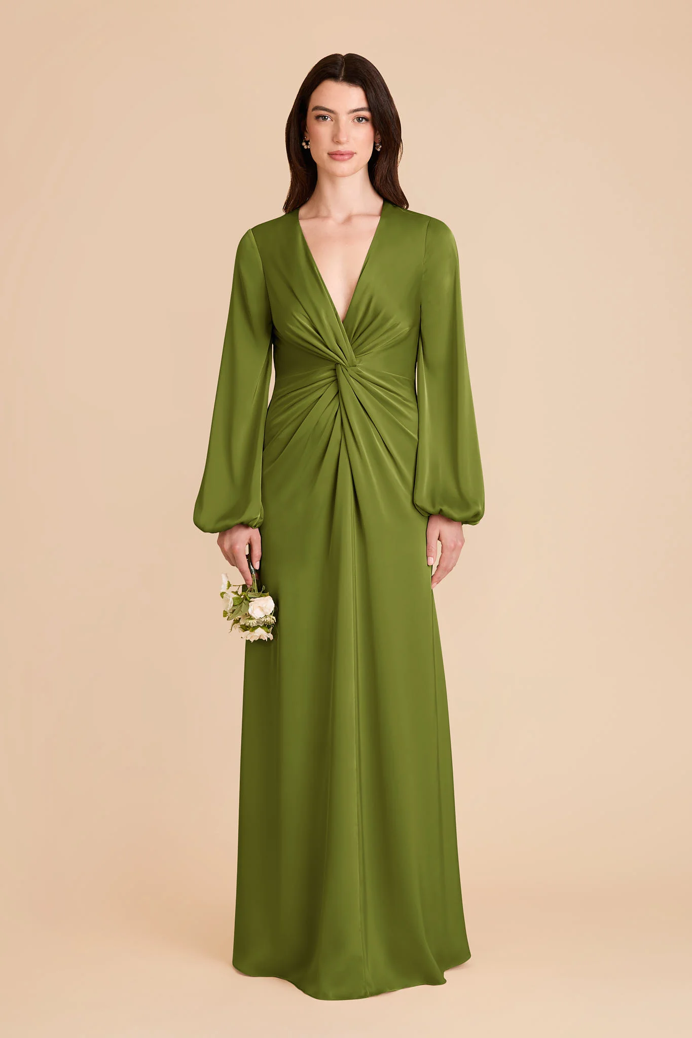Juniper Matte Satin Dress -  Cactus - Image 3