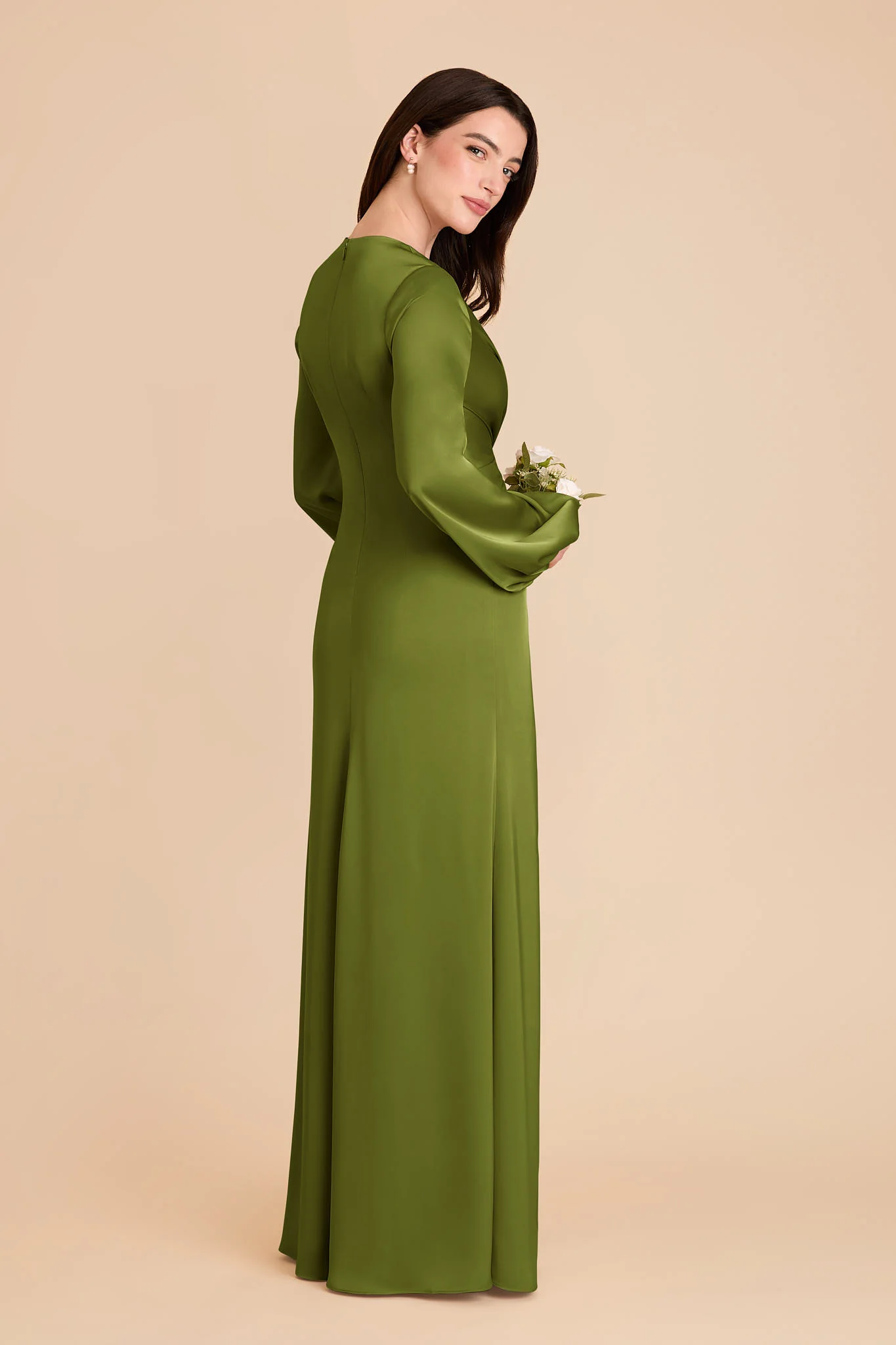 Juniper Matte Satin Dress -  Cactus - Image 4