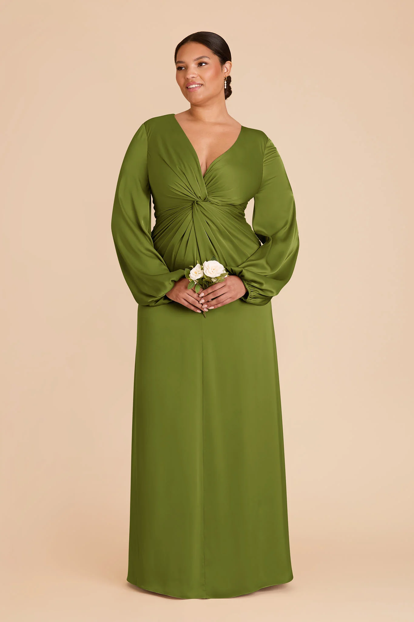 Juniper Matte Satin Dress -  Cactus - Image 6