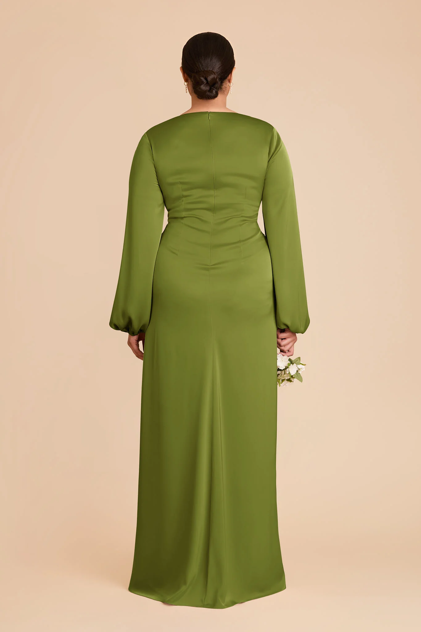 Juniper Matte Satin Dress -  Cactus - Image 8