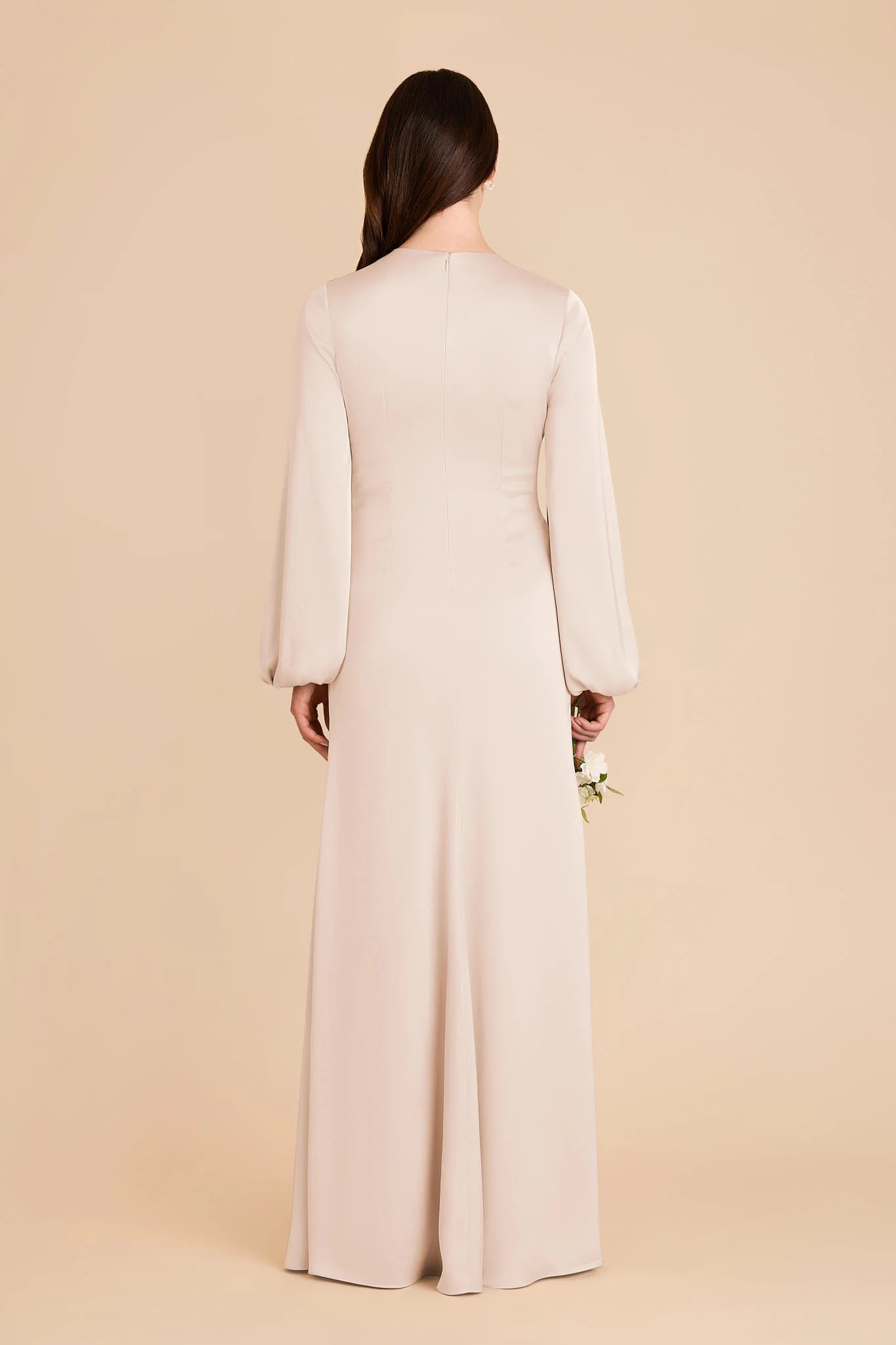 Juniper Matte Satin Dress - Champagne - Image 5
