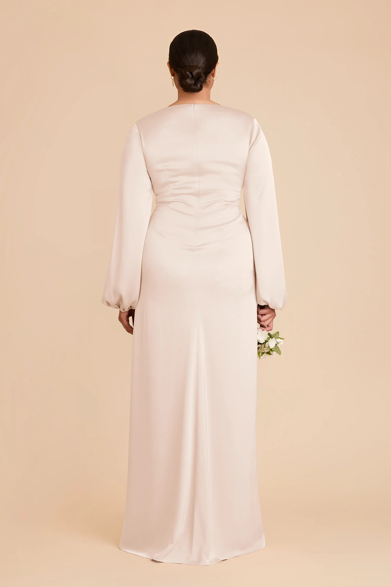 Juniper Matte Satin Dress - Champagne - Image 8