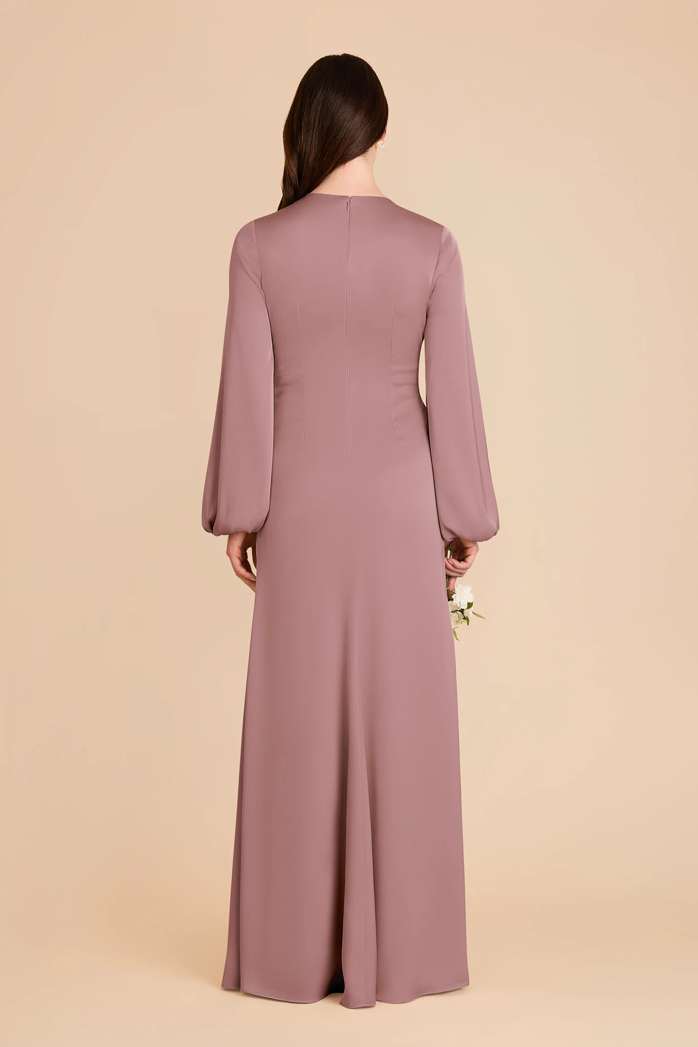Juniper Matte Satin Dress - Dark Mauve - Image 5
