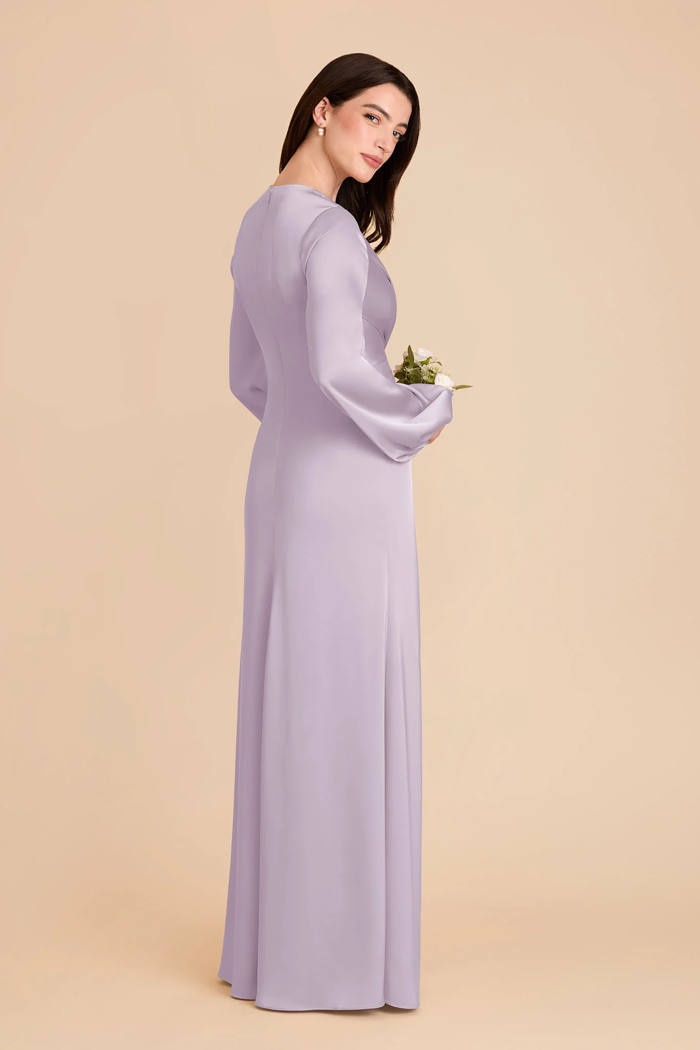 Juniper Matte Satin Dress - Dusty Lilac - Image 4