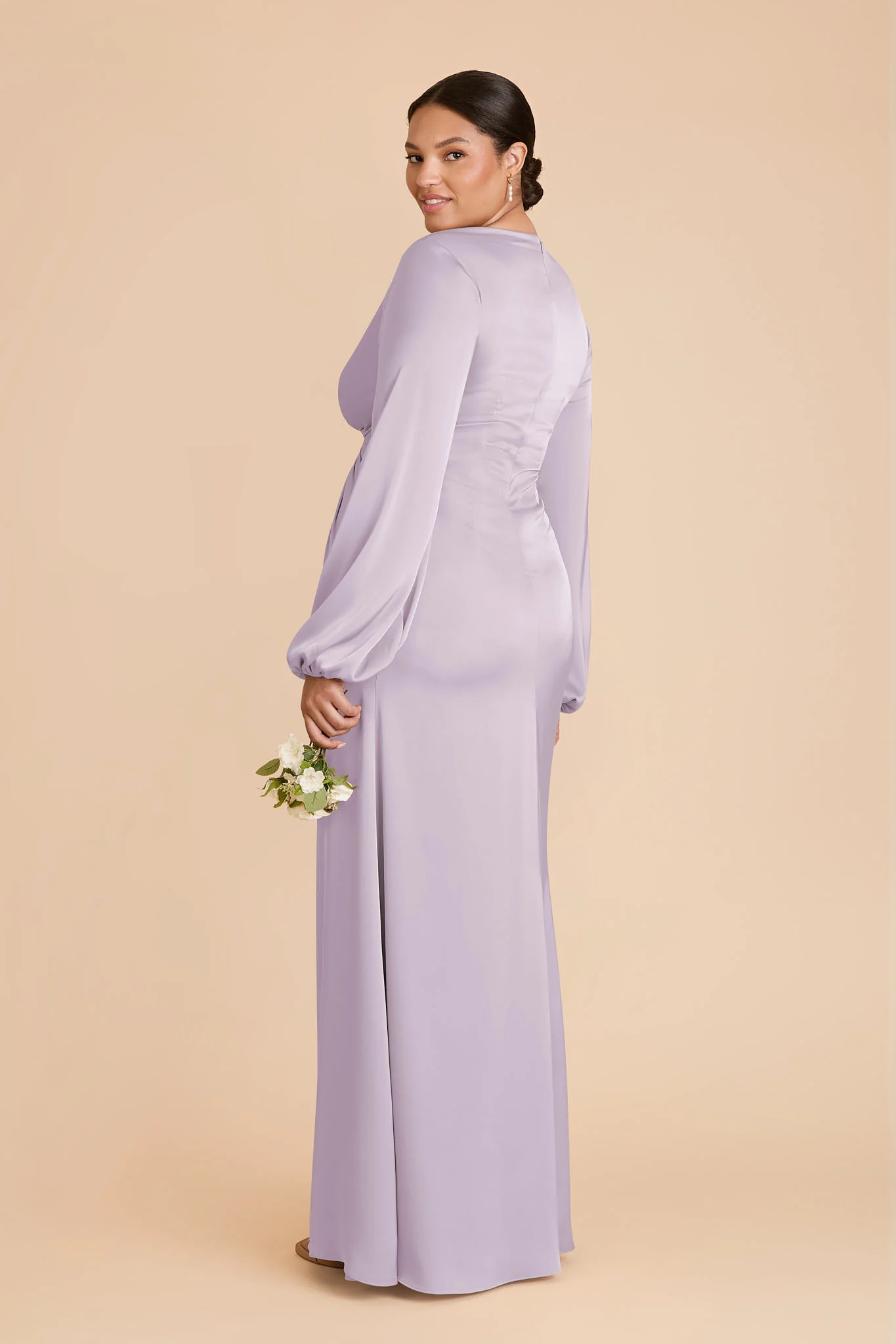 Juniper Matte Satin Dress - Dusty Lilac - Image 7