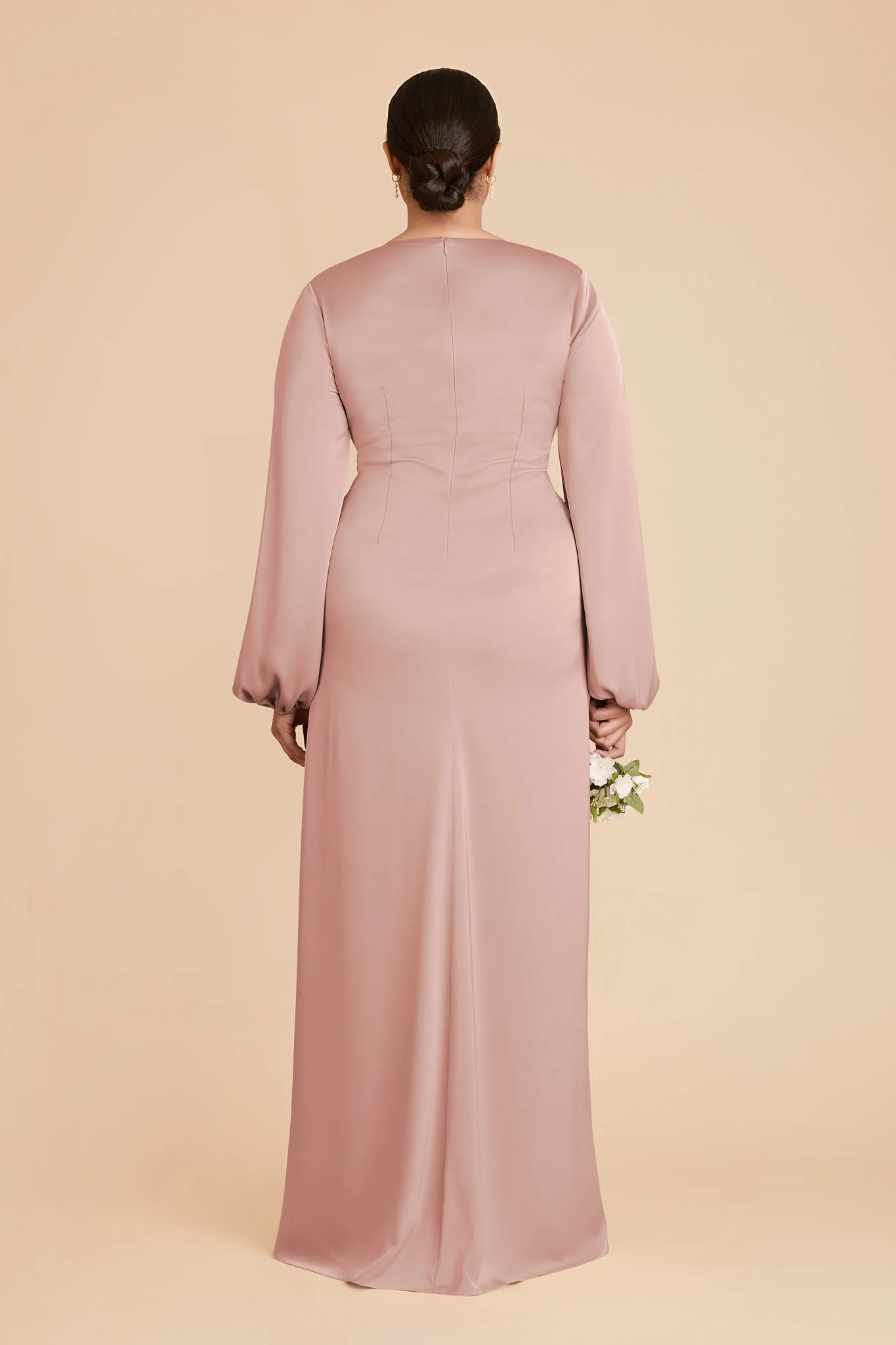 Juniper Matte Satin Dress - English Rose - Image 8