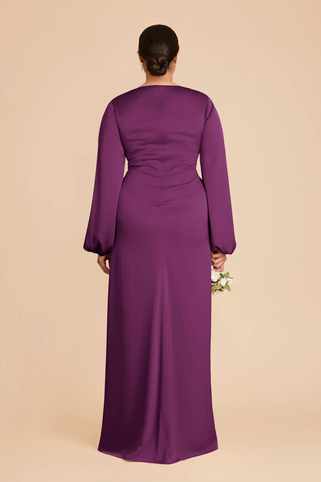 Juniper Matte Satin Dress - Fig - Image 8