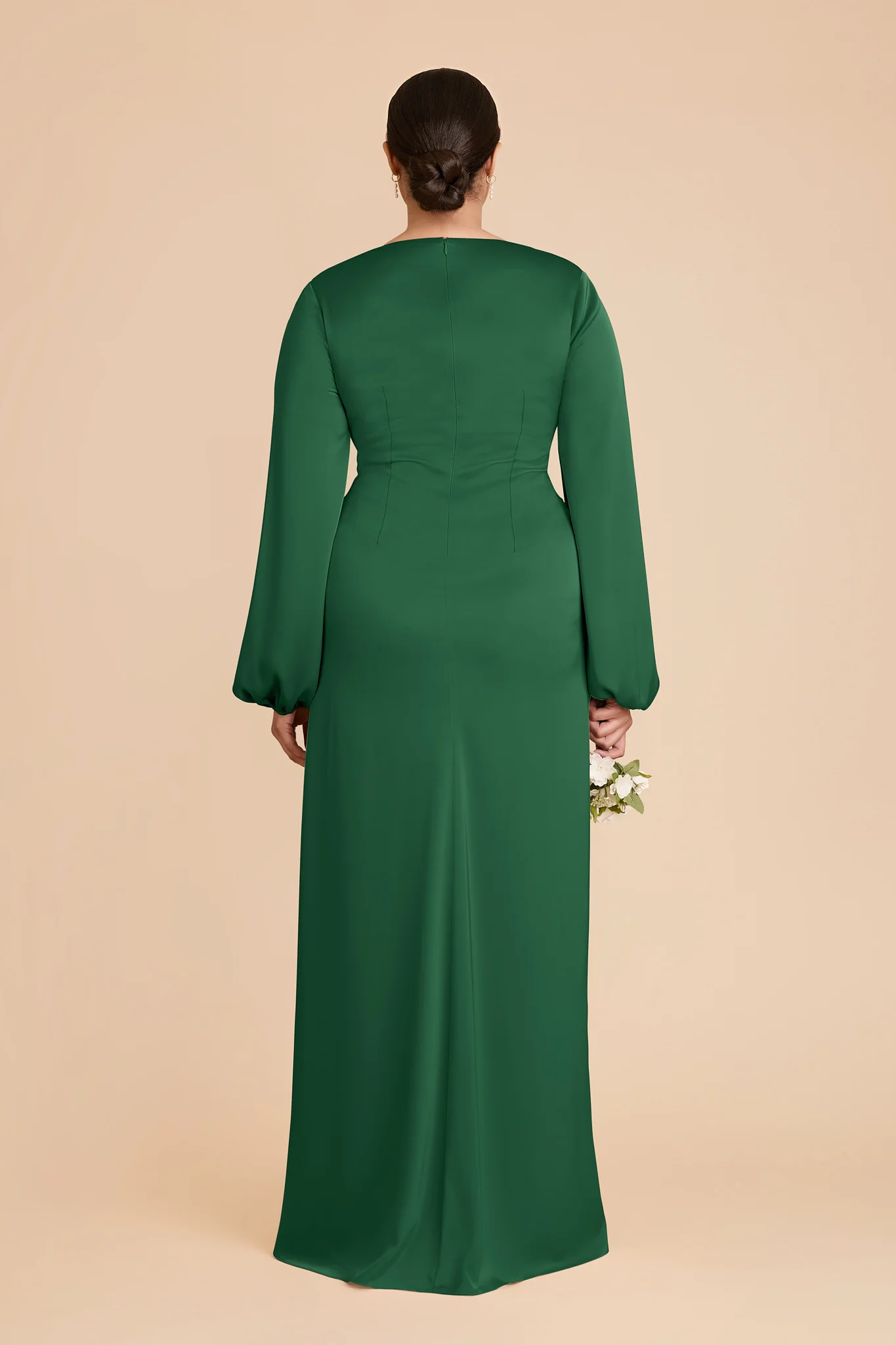 Juniper Matte Satin Dress - Forest Green - Image 8