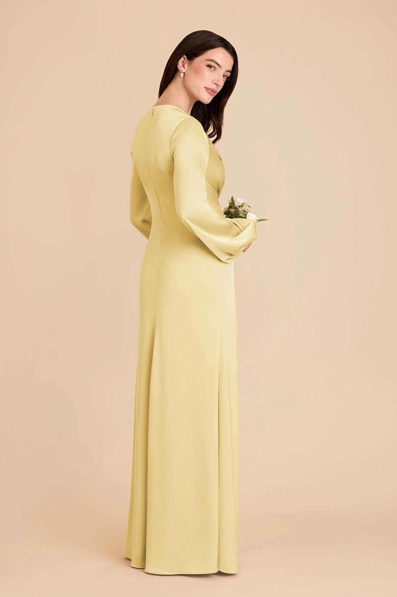 Juniper Matte Satin Dress - Lemon Sorbet - Image 4